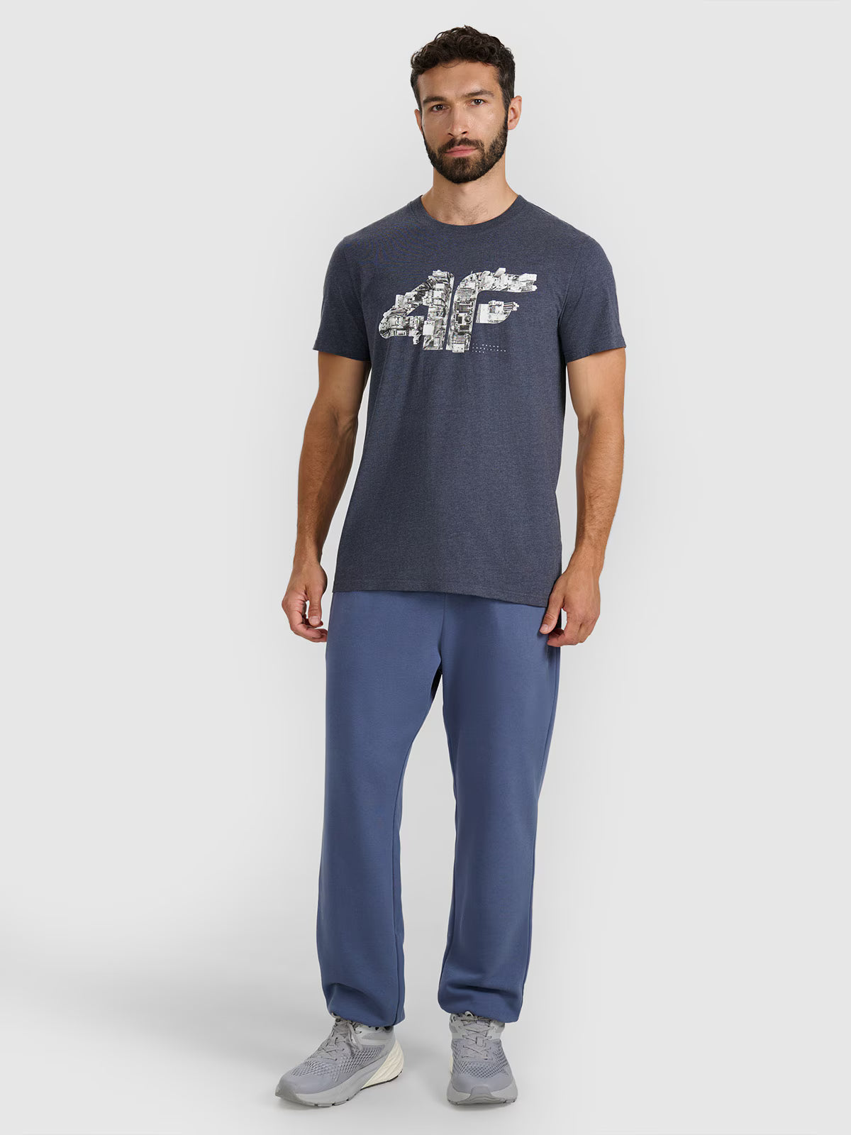 T-shirt regular z nadrukiem męski