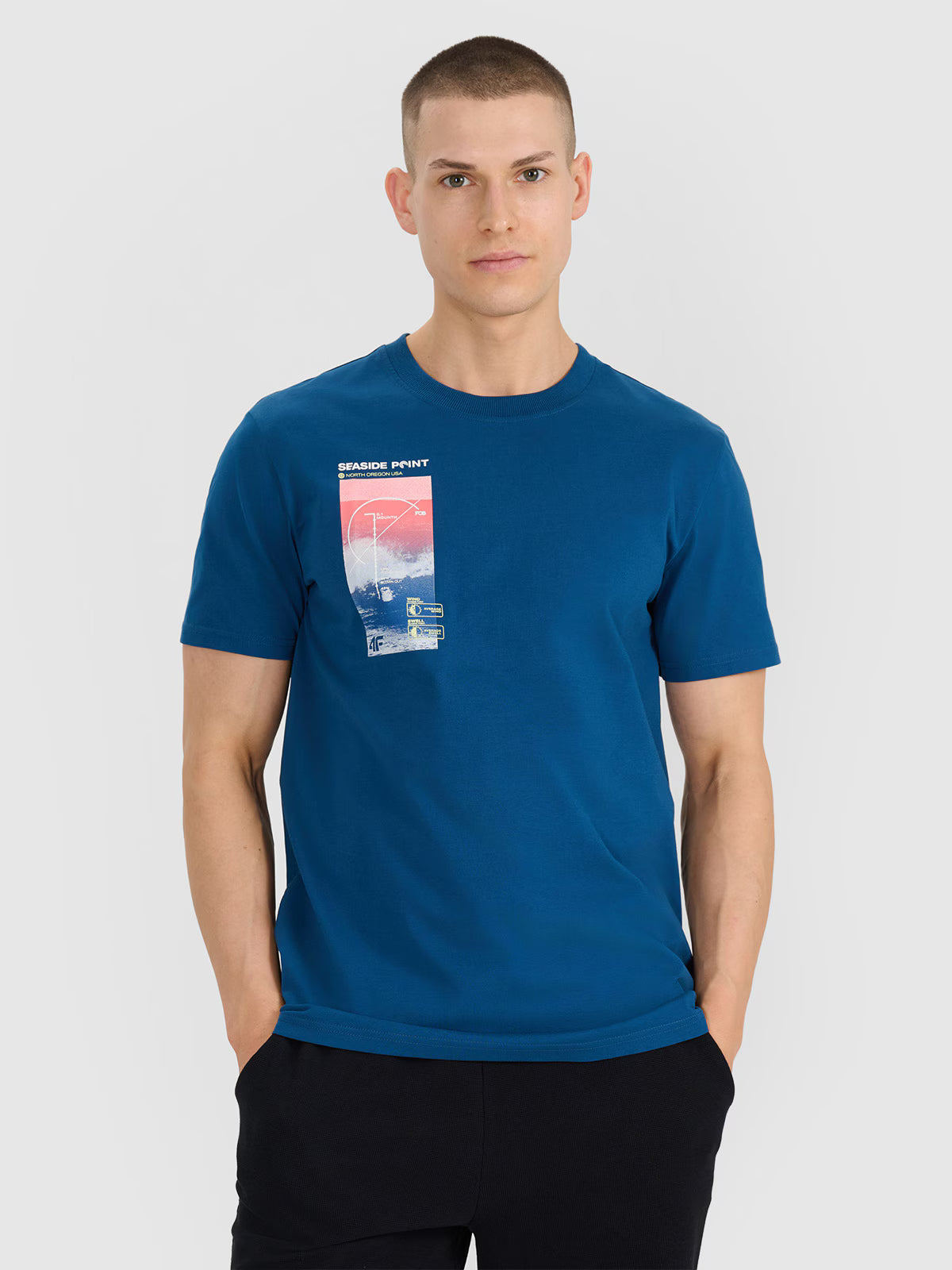 T-shirt regular z nadrukiem męski