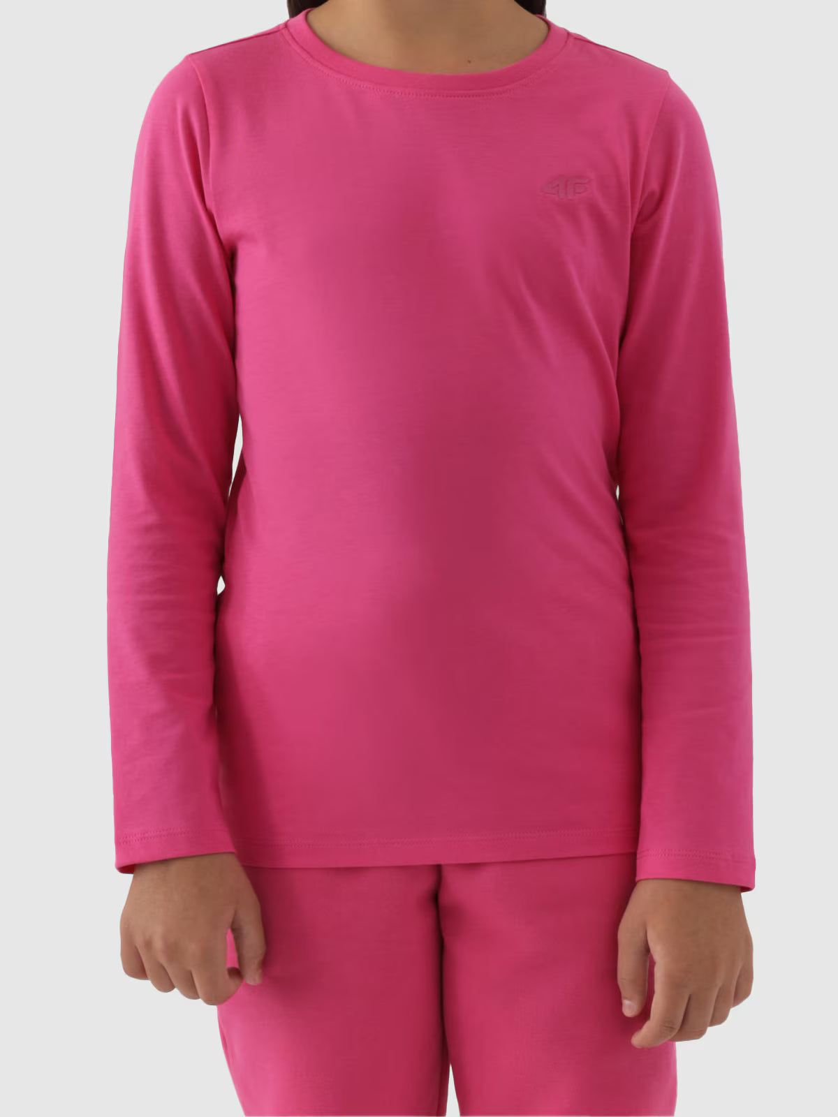 Longsleeve regular gladki dziewczęcy
