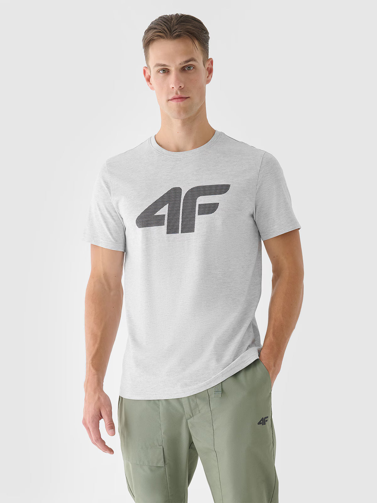 T-shirt regular z nadrukiem męski