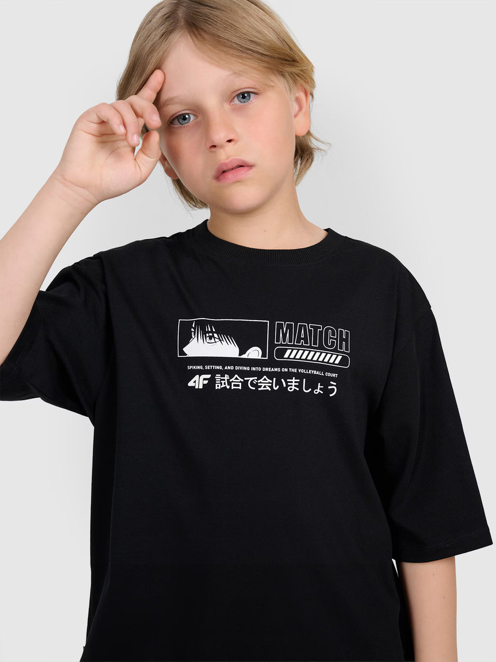 T-shirt oversize z nadrukiem chłopięcy