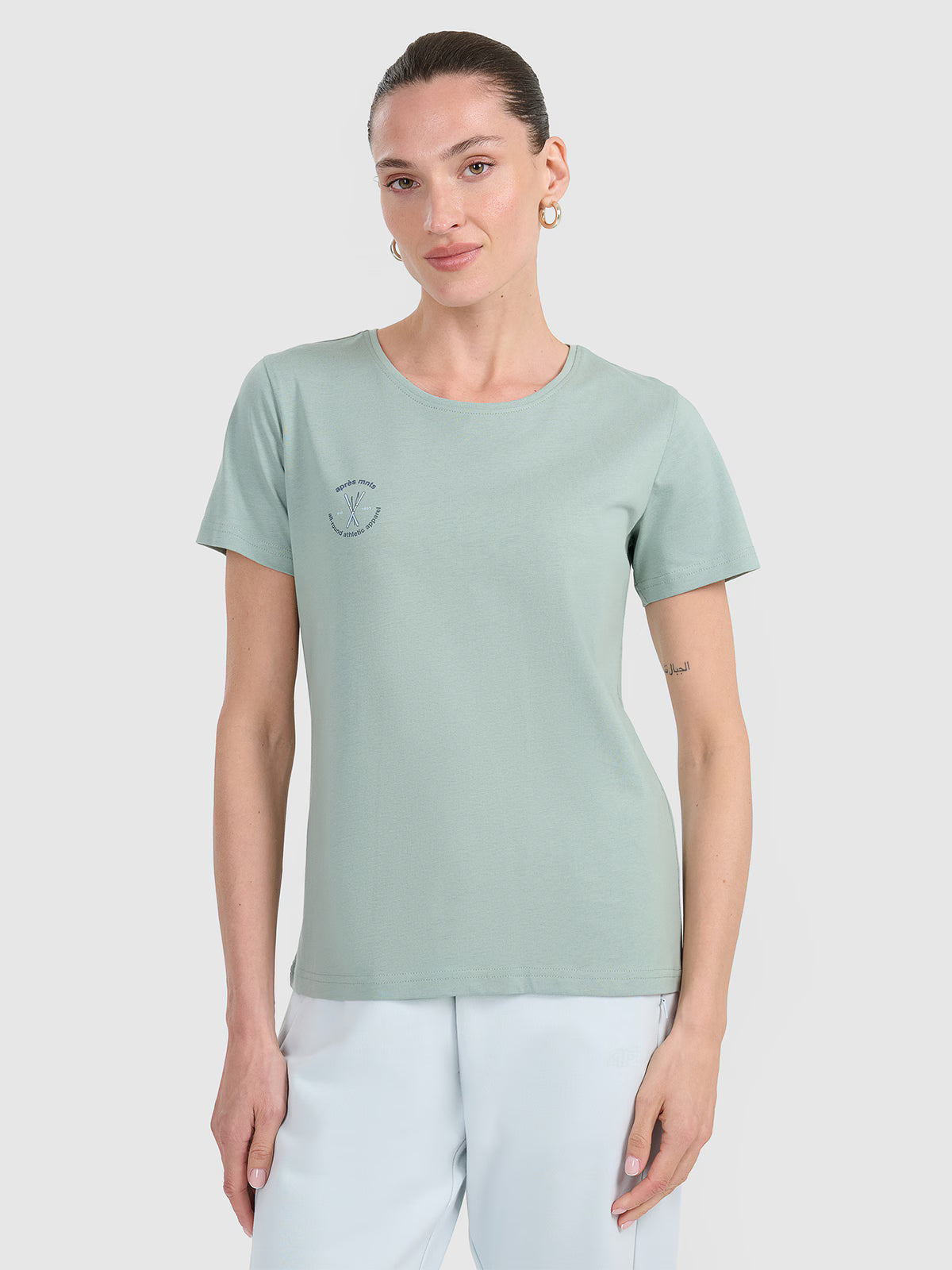 T-shirt regular z nadrukiem damski
