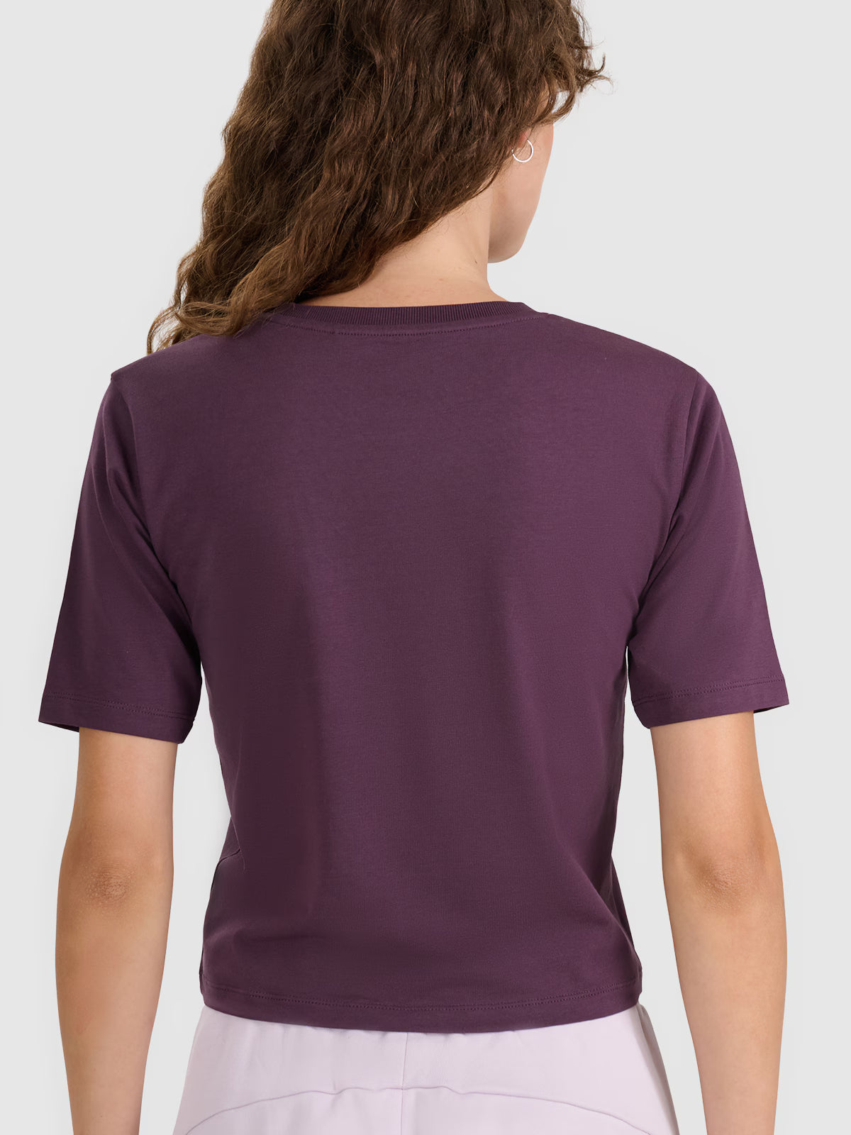 Crop-top slim gładki damski