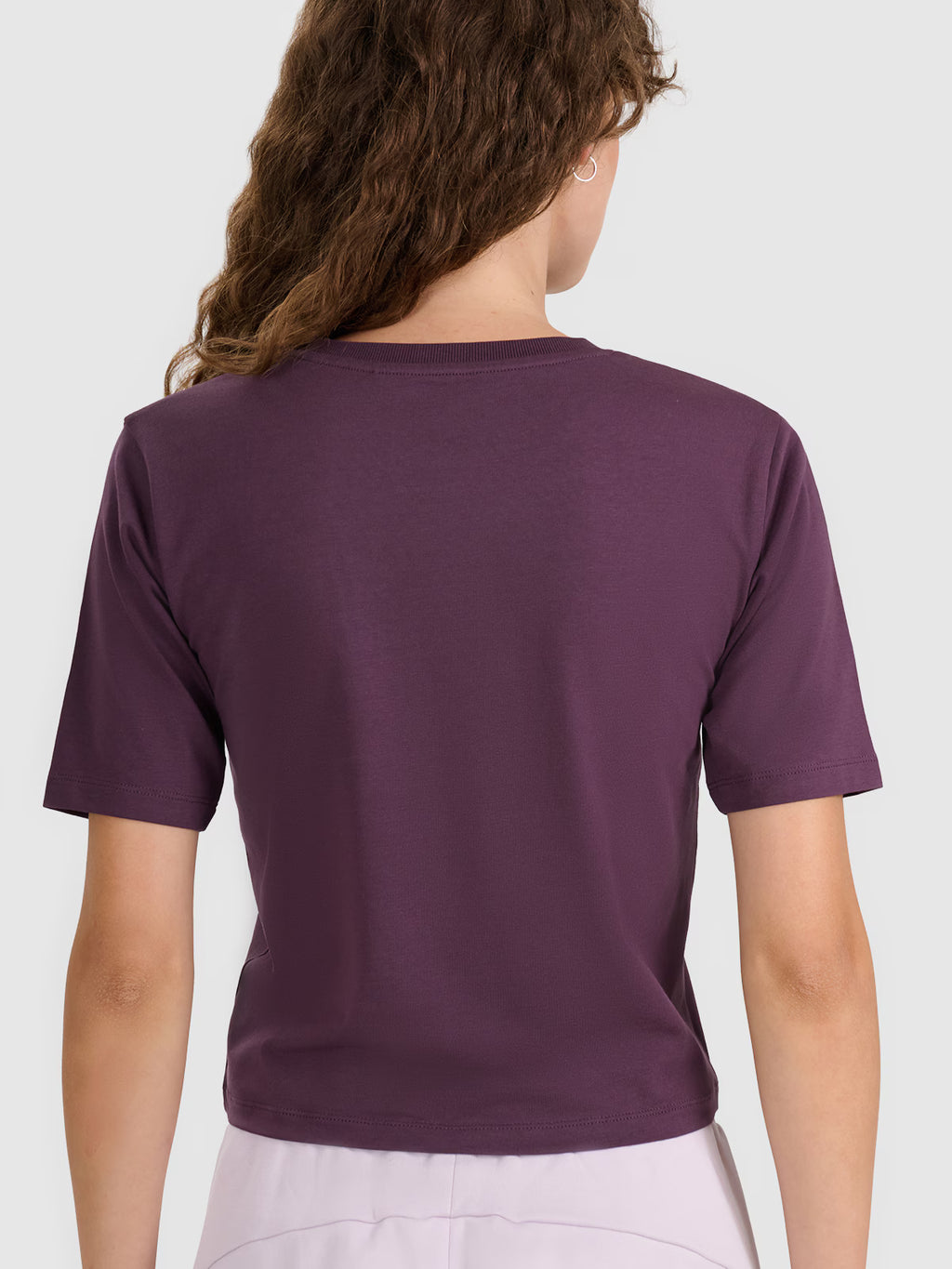 Crop-top slim gładki damski