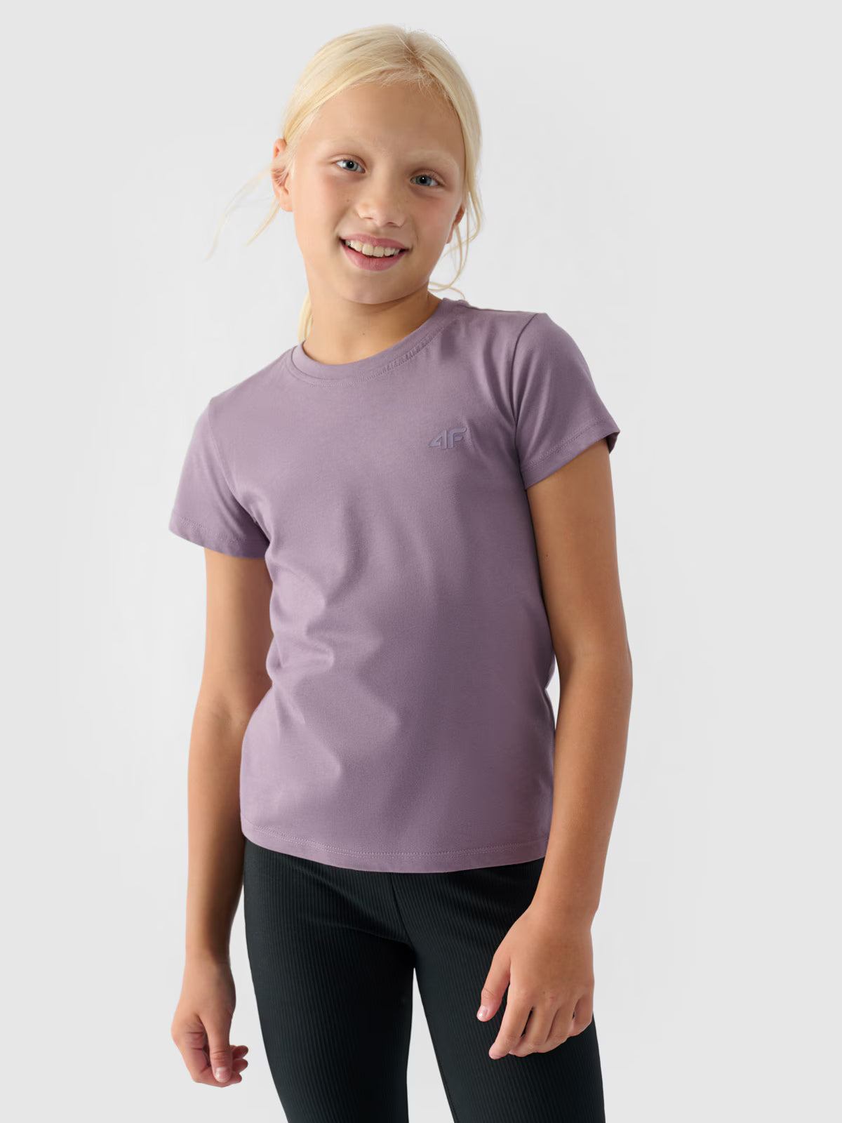 T-shirt gładki dziewczęcy