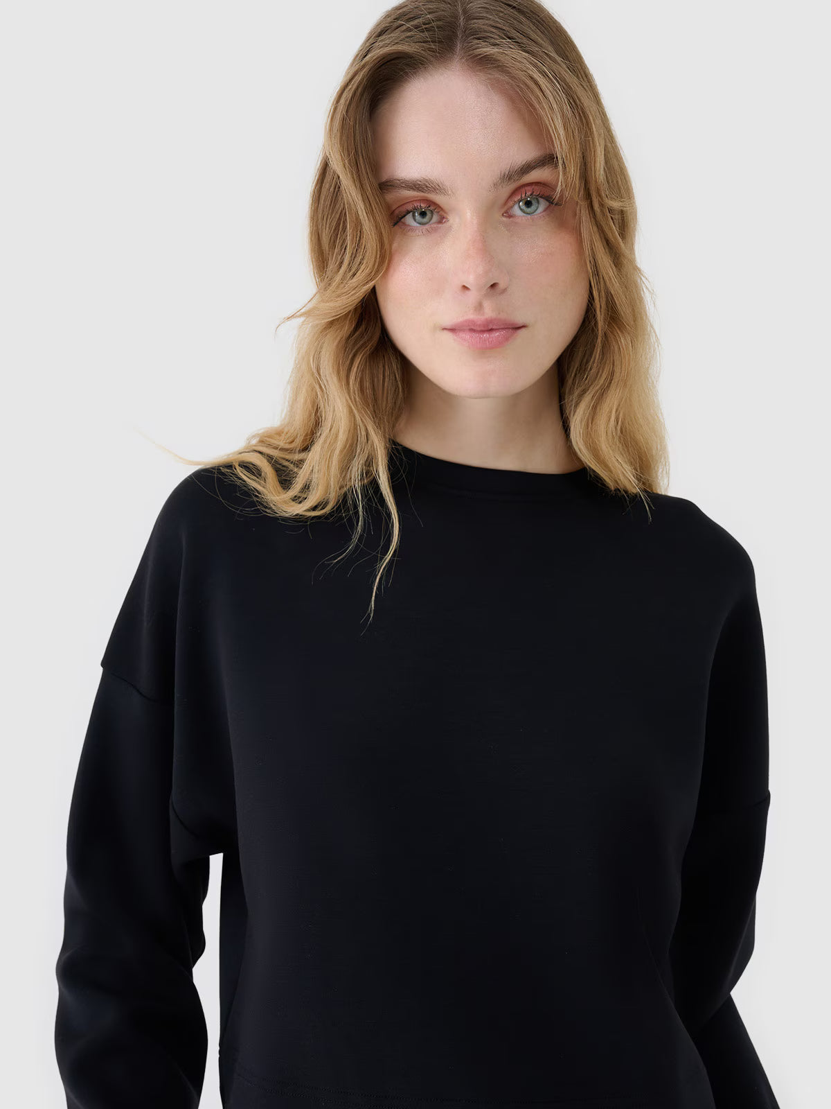 Bluza dresowa nierozpinana z modalem damska