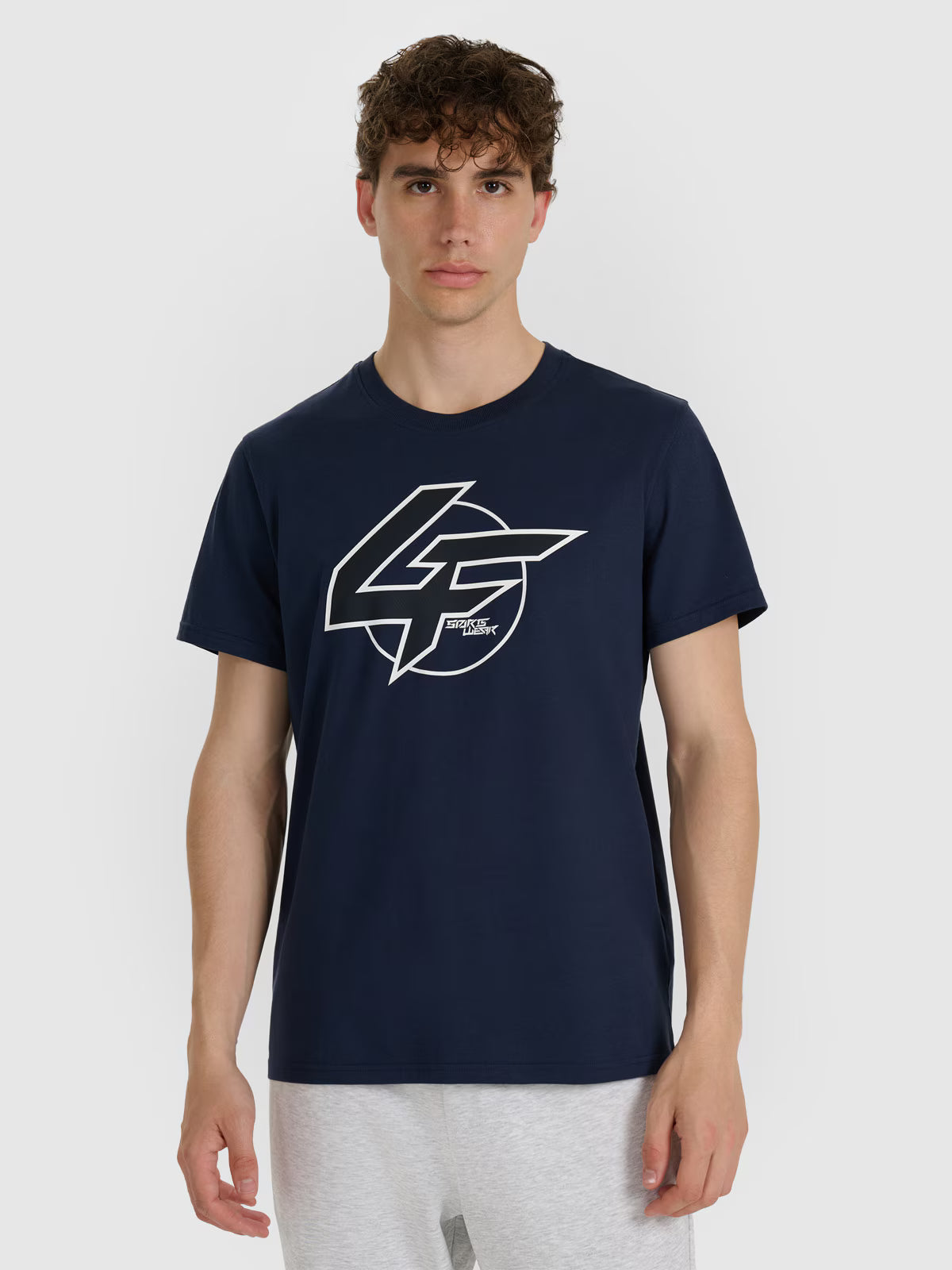 T-shirt regular z nadrukiem męski