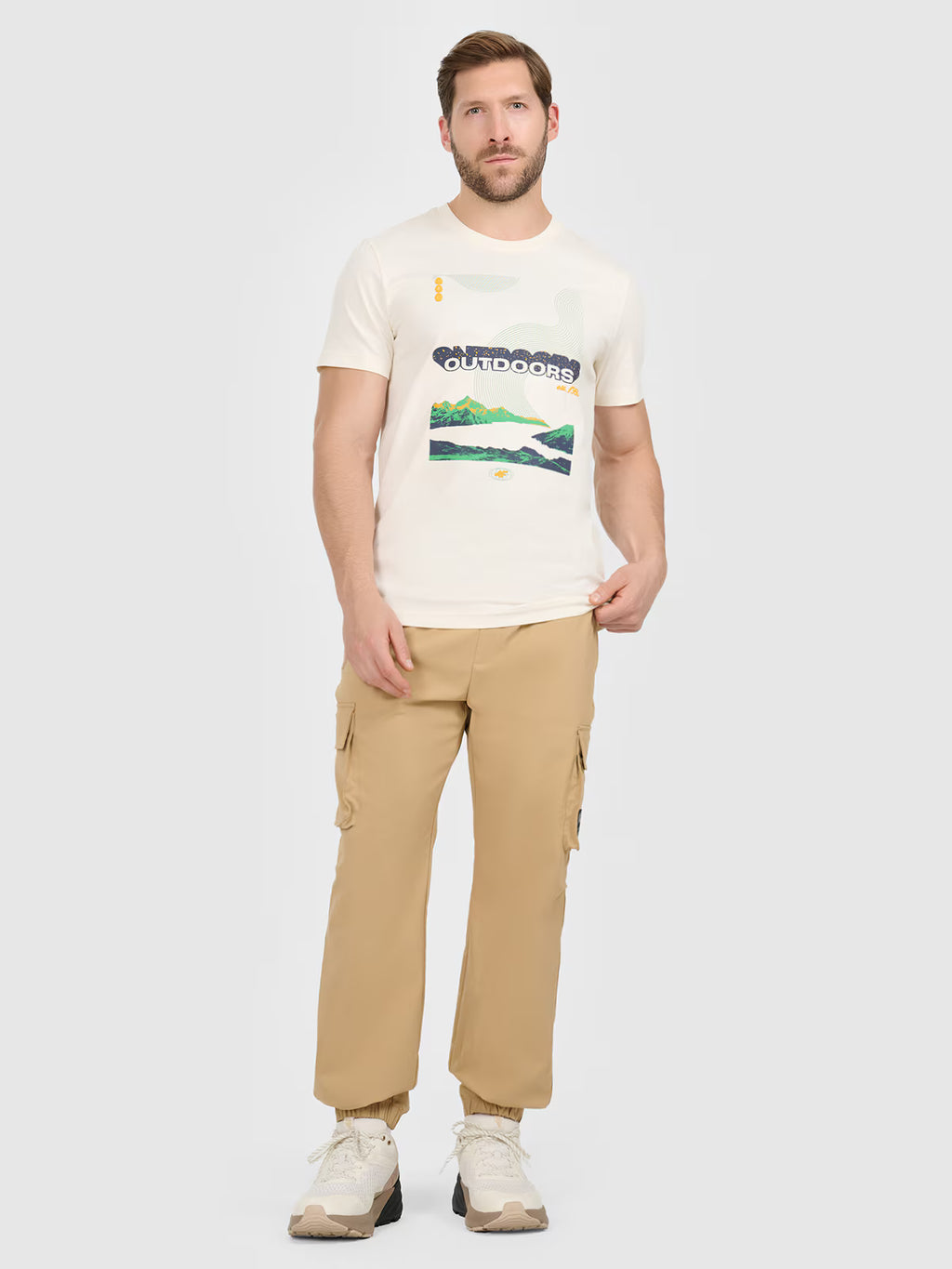 T-shirt regular z nadrukiem męski