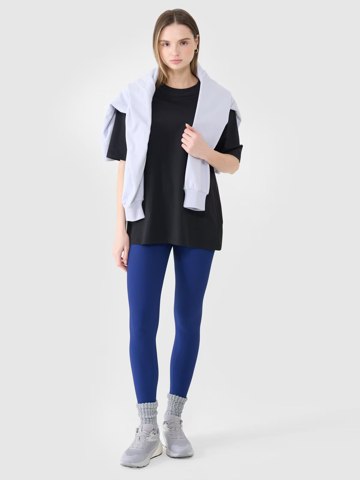T-shirt oversize gładki damski