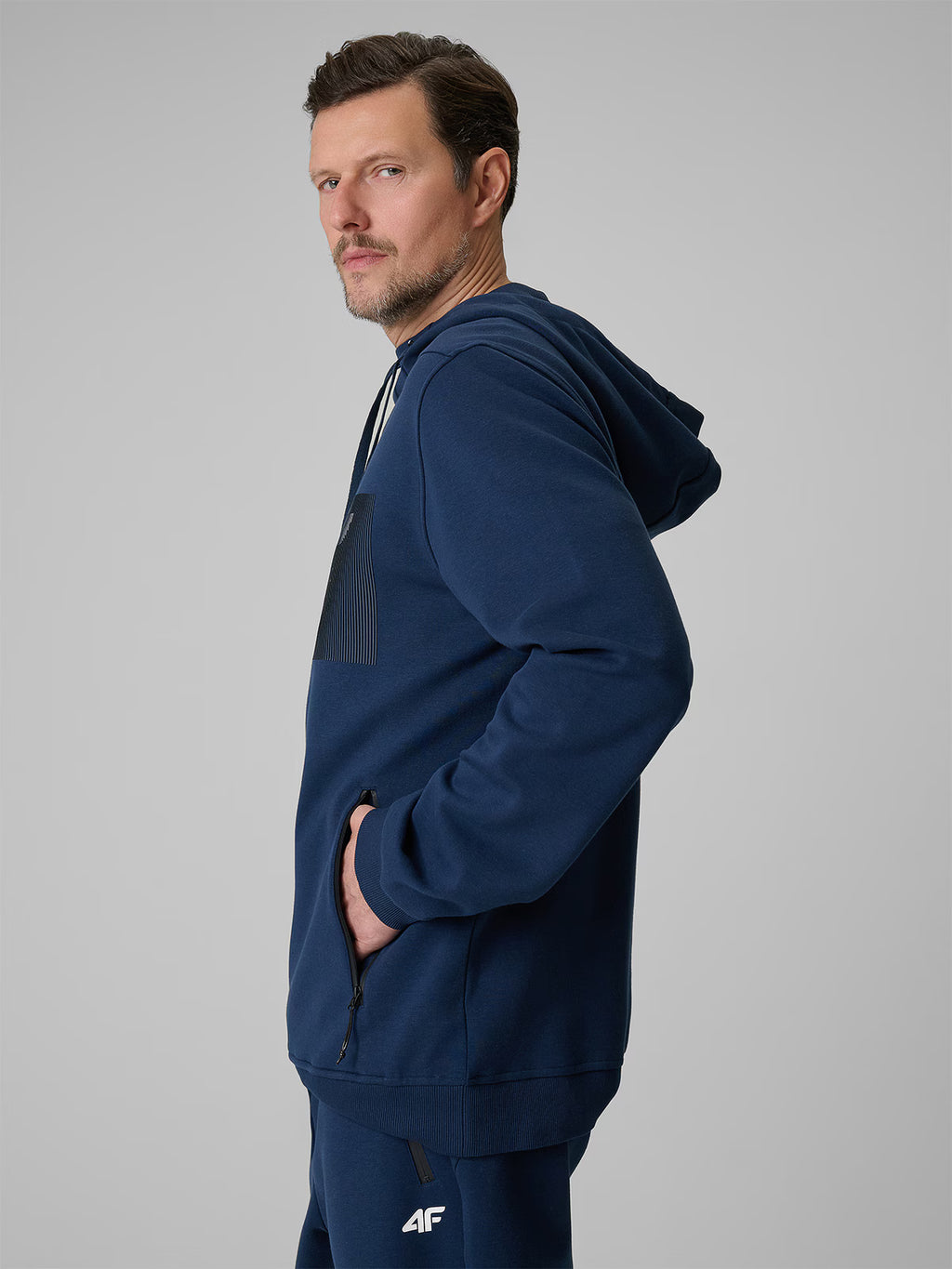 Bluza dresowa regular z kapturem męska