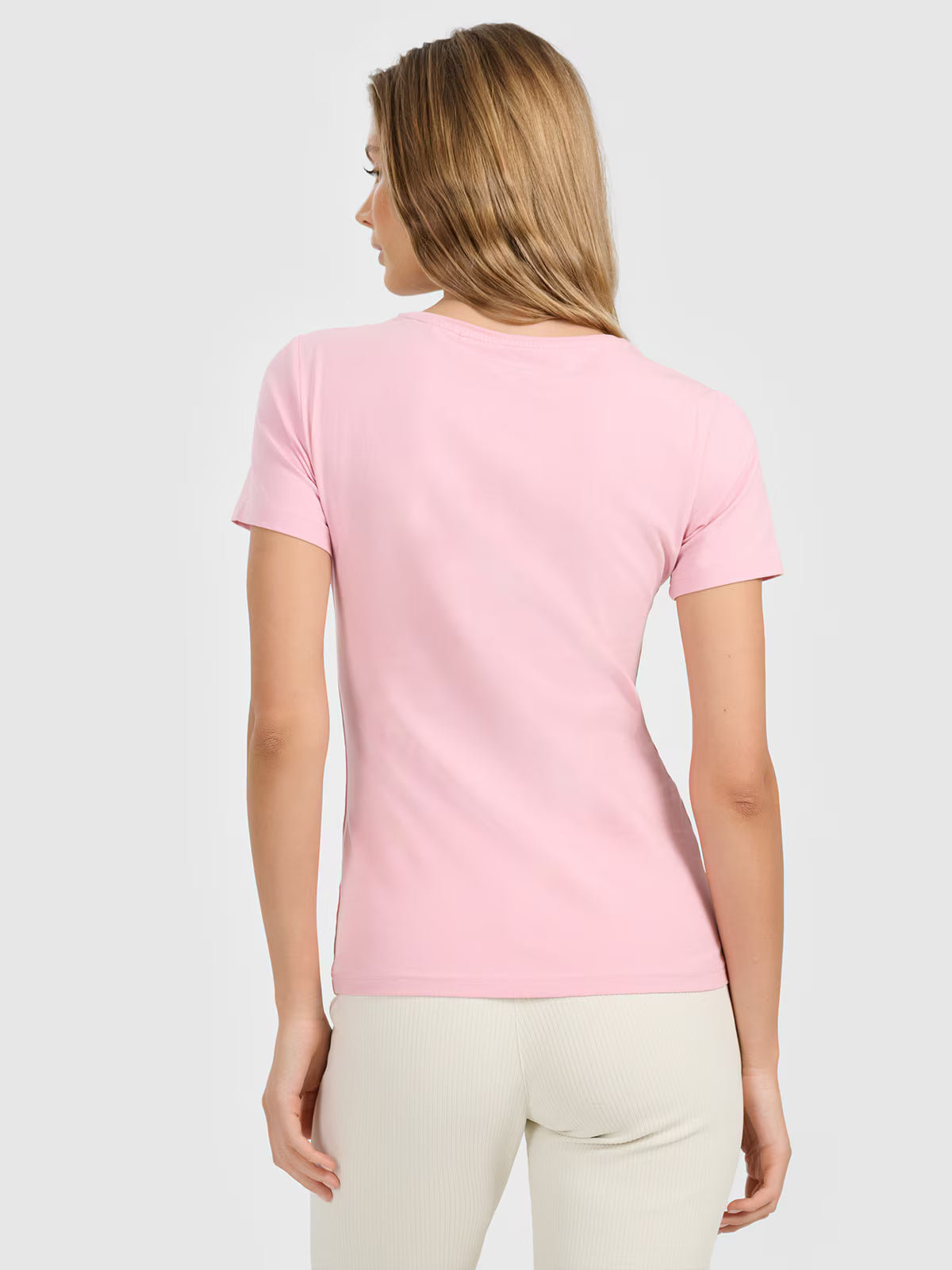 T-shirt slim z nadrukiem damski
