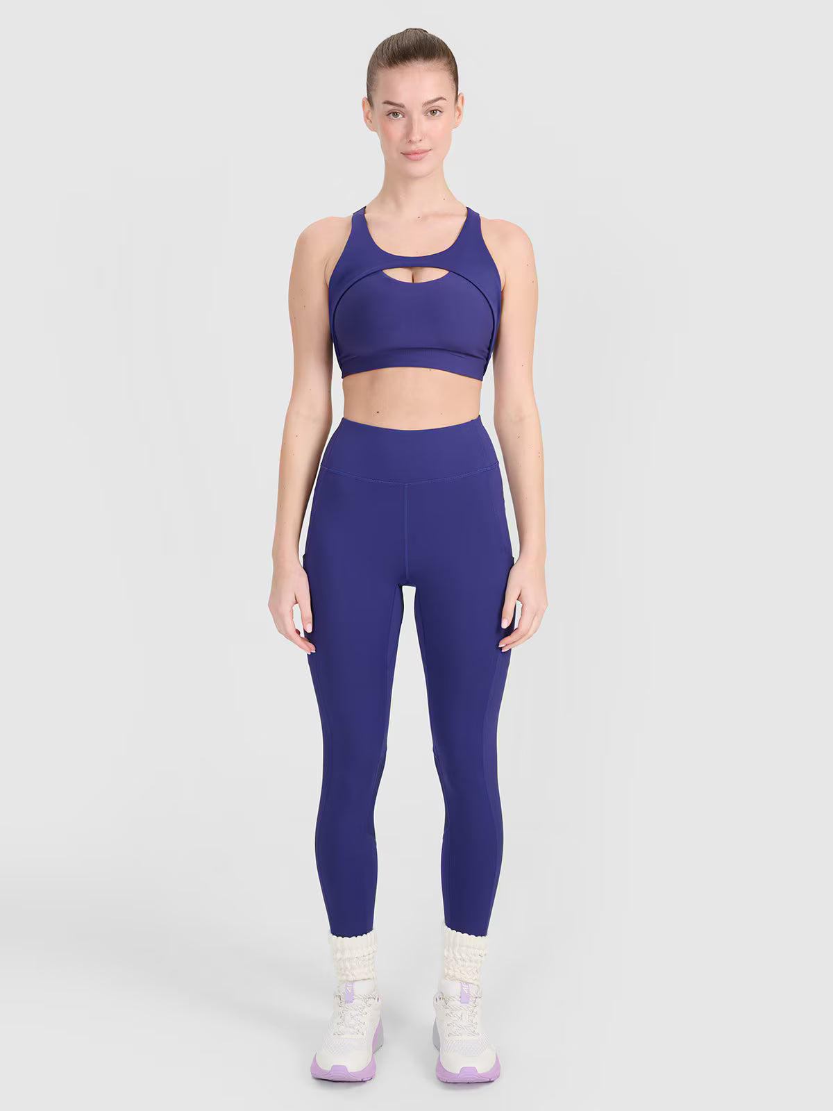 Legginsy treningowe z wysokim stanem damskie