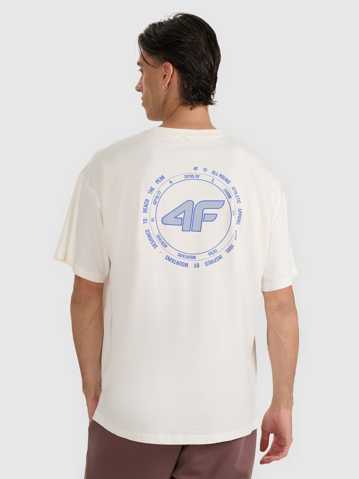 T-shirt oversize z nadrukiem męski