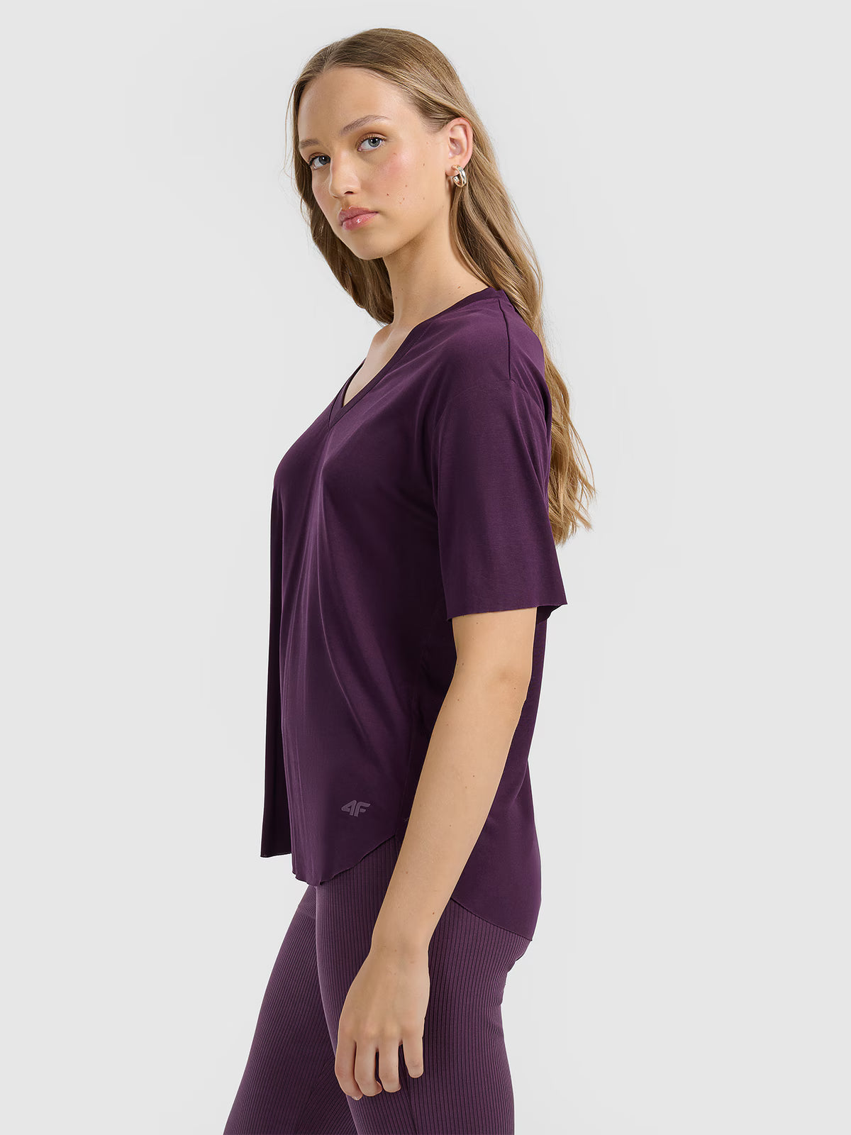 T-shirt oversize z modalem damski