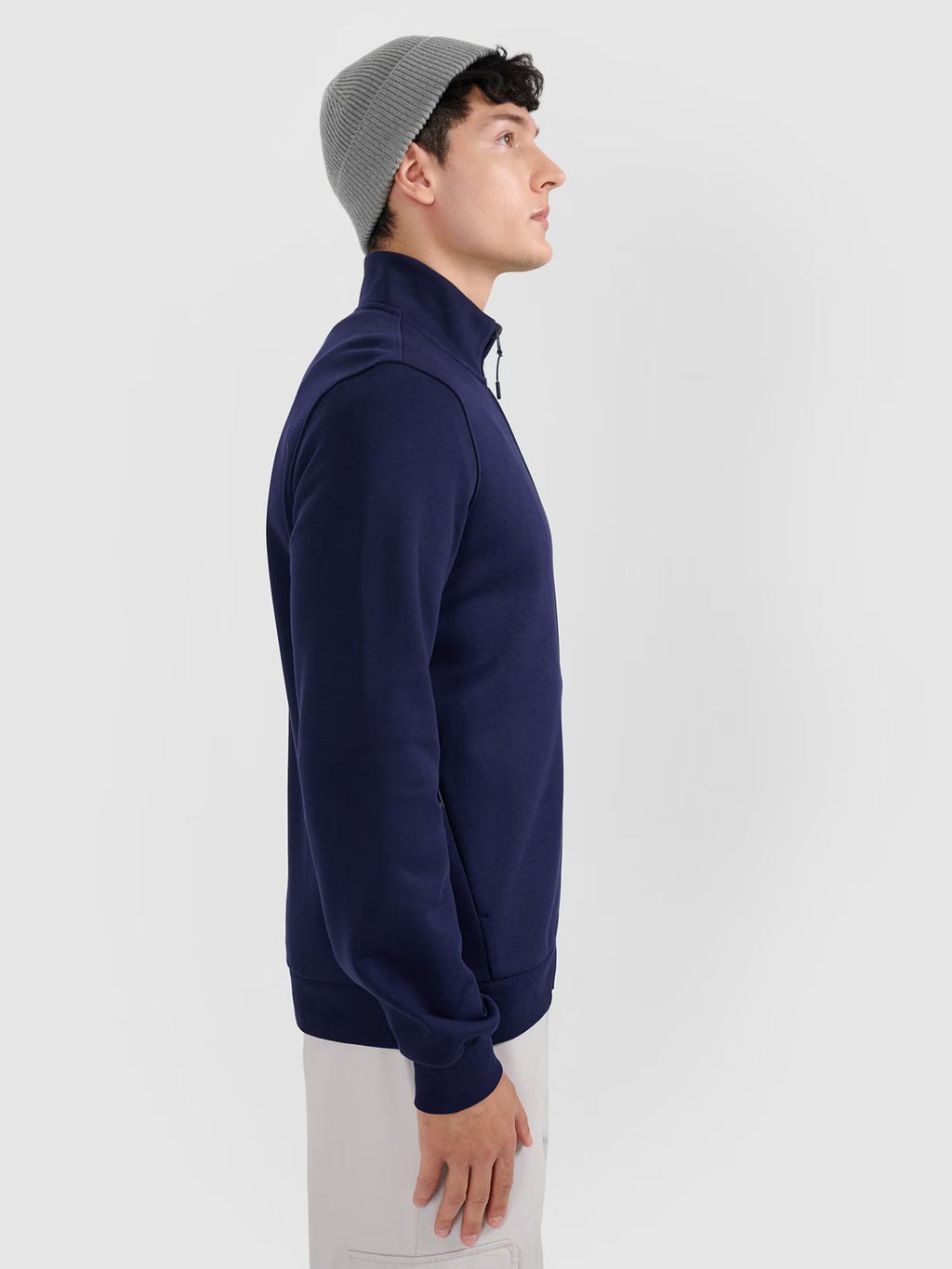 Bluza dresowa rozpinana bez kaptura męska