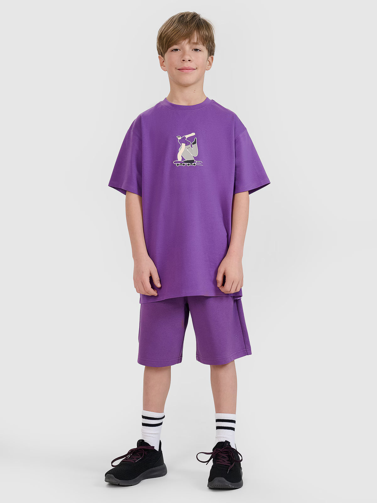 T-shirt oversize z nadrukiem chłopięcy