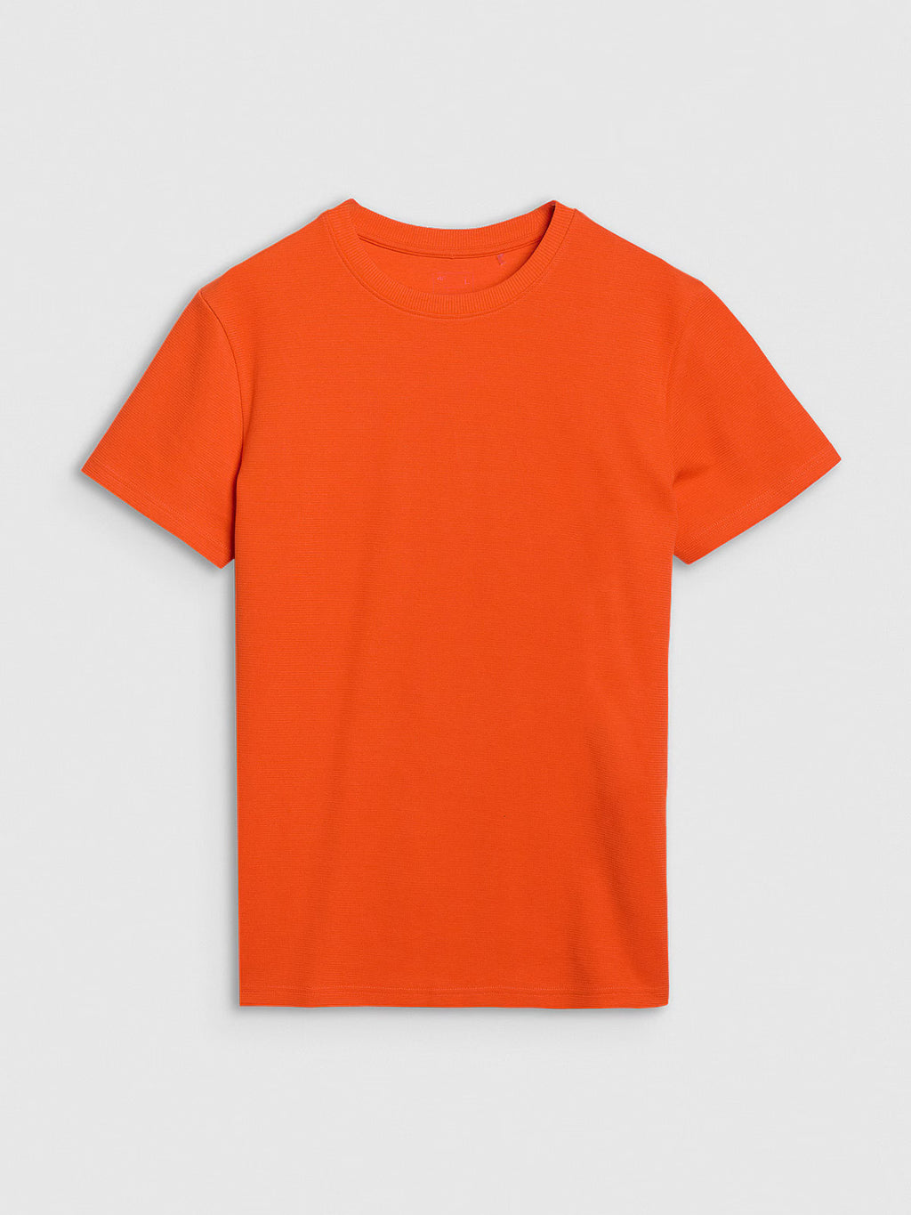 T-shirt regular ze strukturalnej dzianiny męski