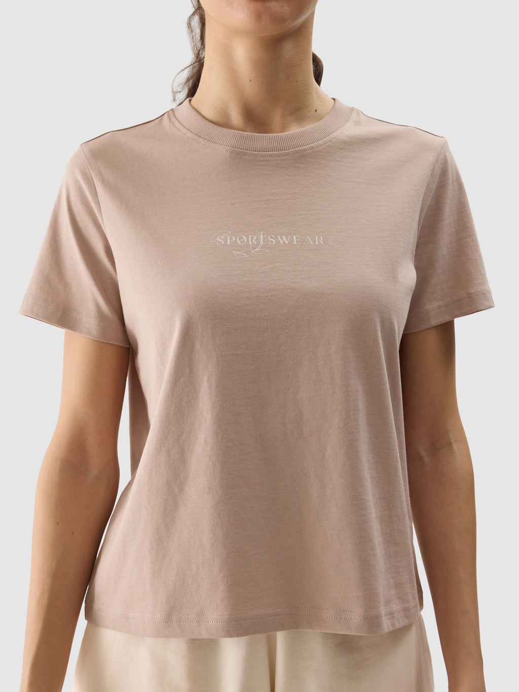 T-shirt regular z nadrukiem damski