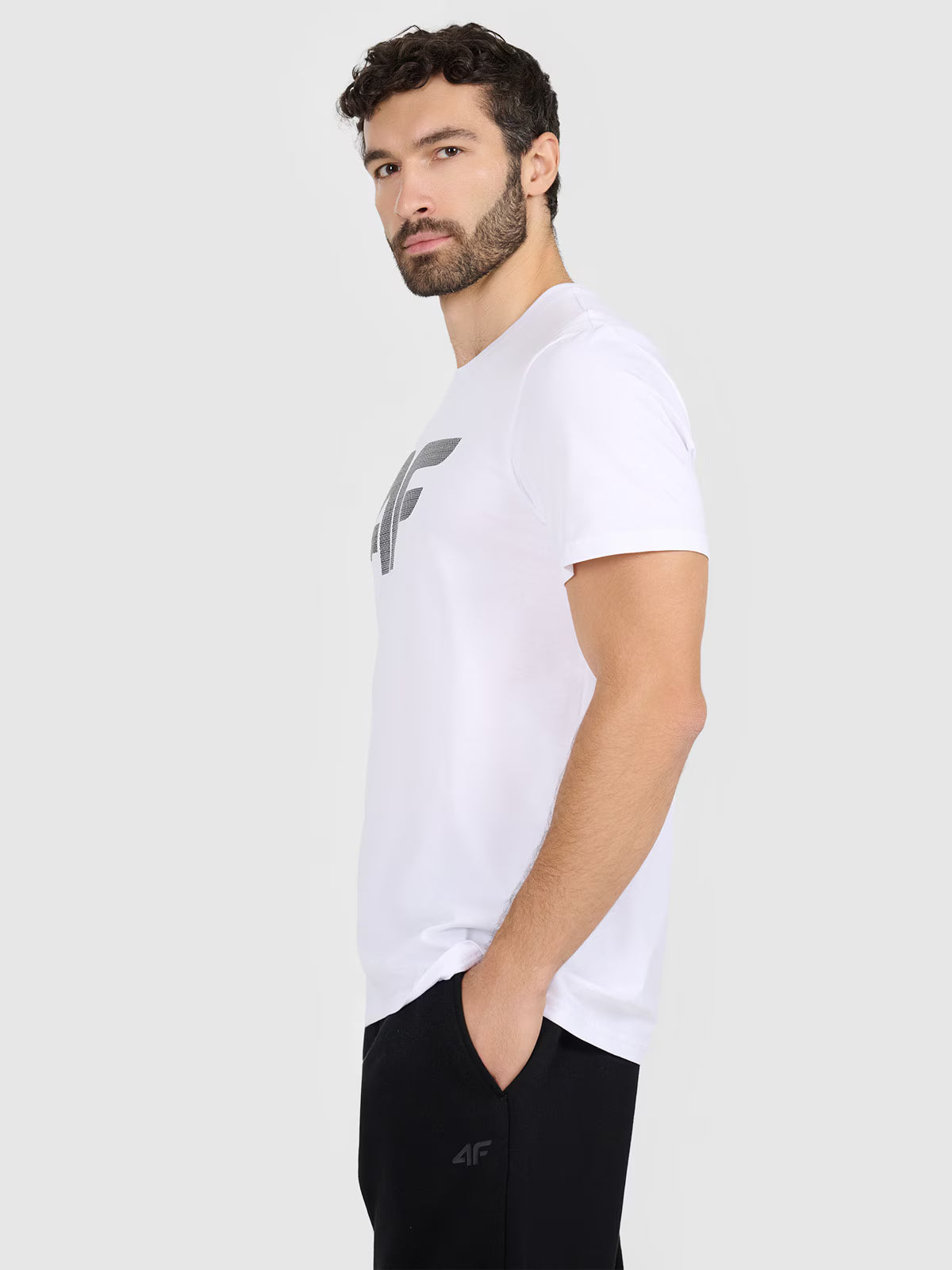T-shirt regular z nadrukiem męski