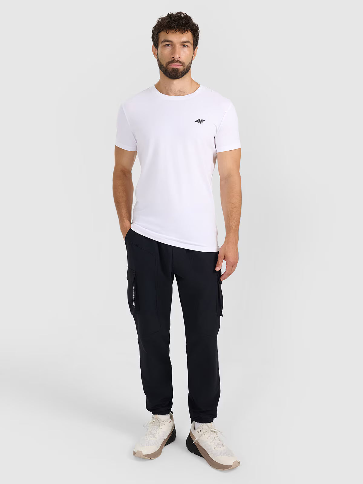 T-shirt slim gładki męski