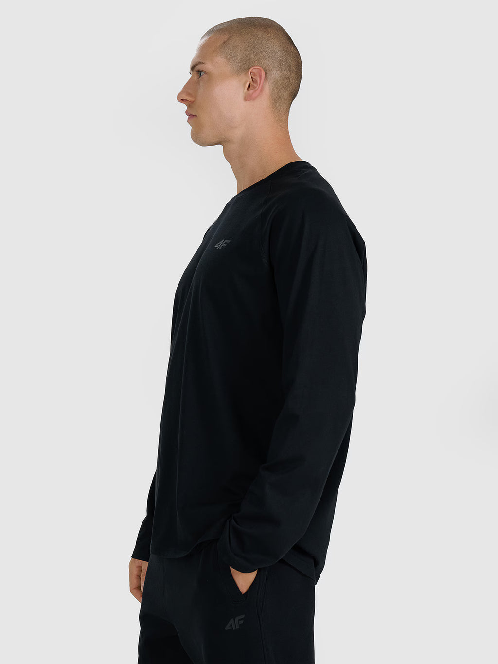 Longsleeve oversize gładki męski
