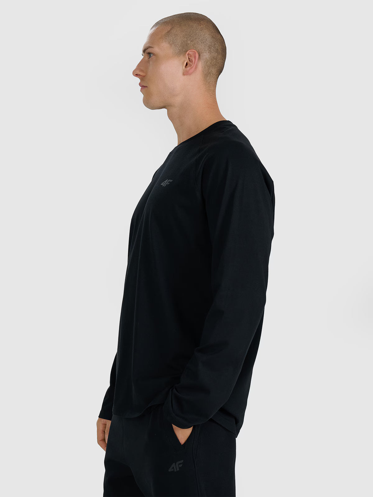 Longsleeve oversize gładki męski