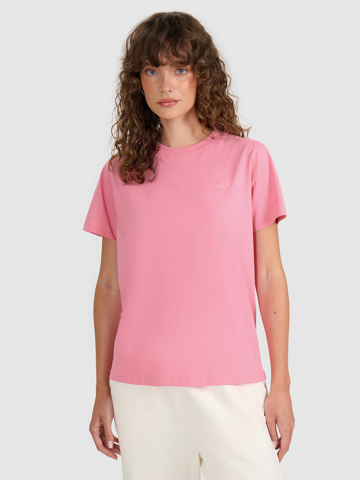 T-shirt regular gładki damski