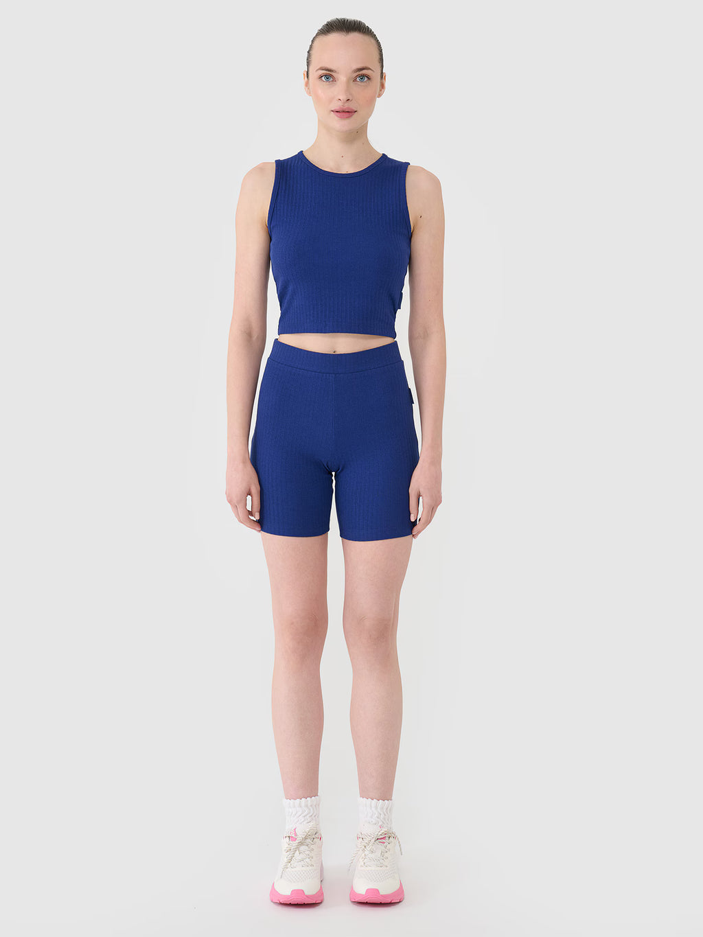 Crop top dzianinowy damski