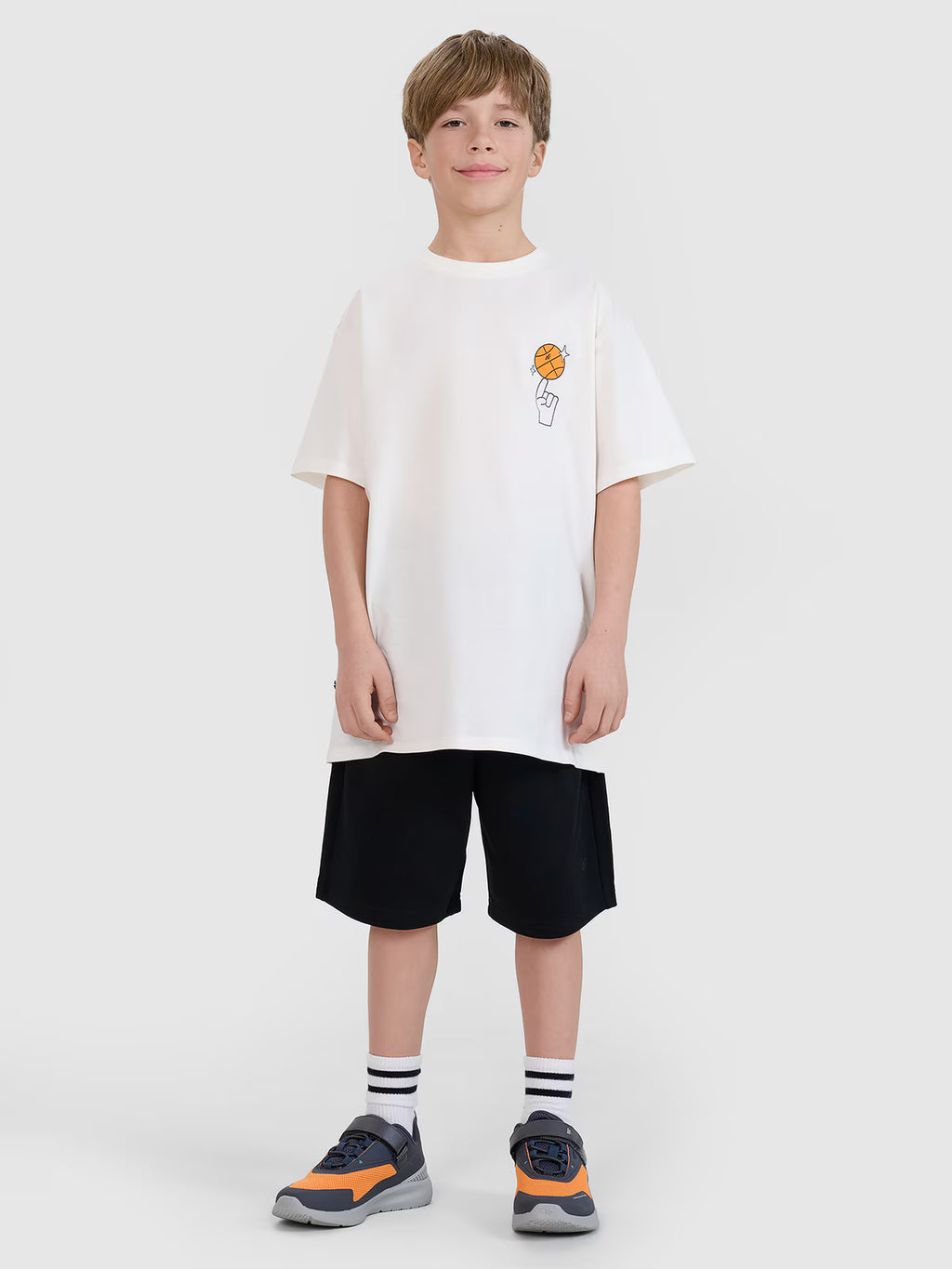 T-shirt oversize z nadrukiem chłopięcy