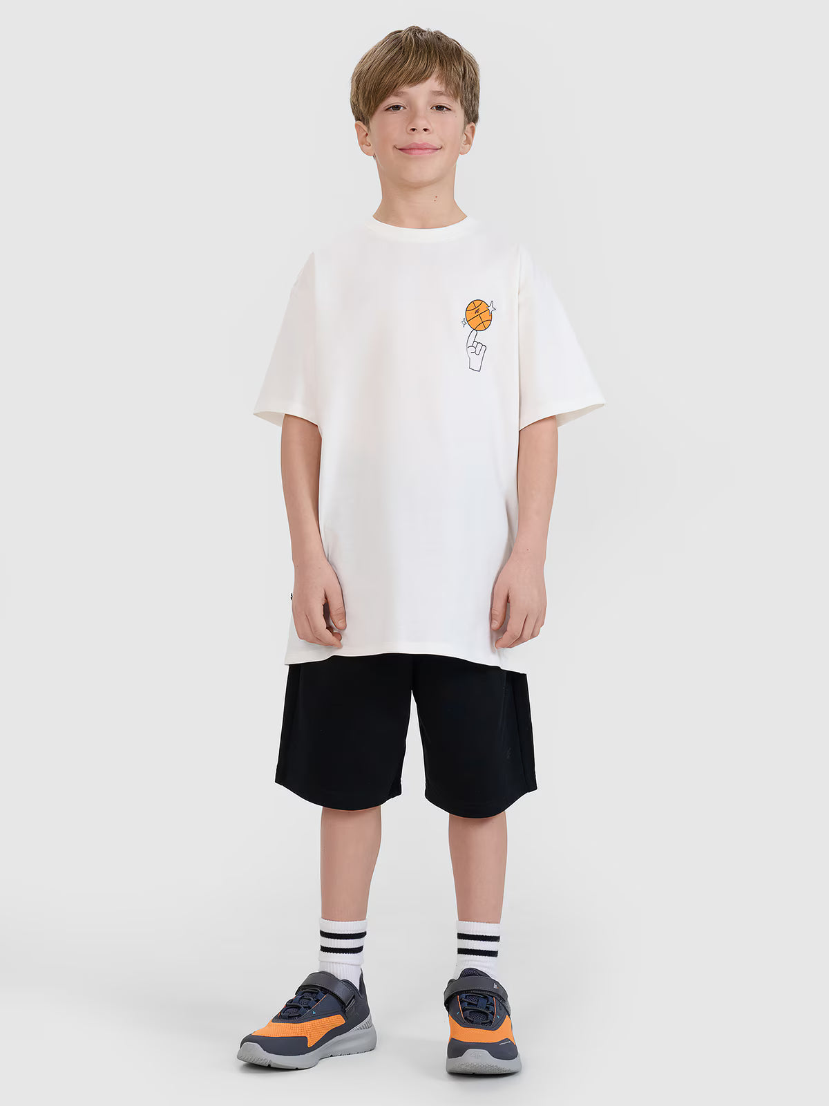 T-shirt oversize z nadrukiem chłopięcy