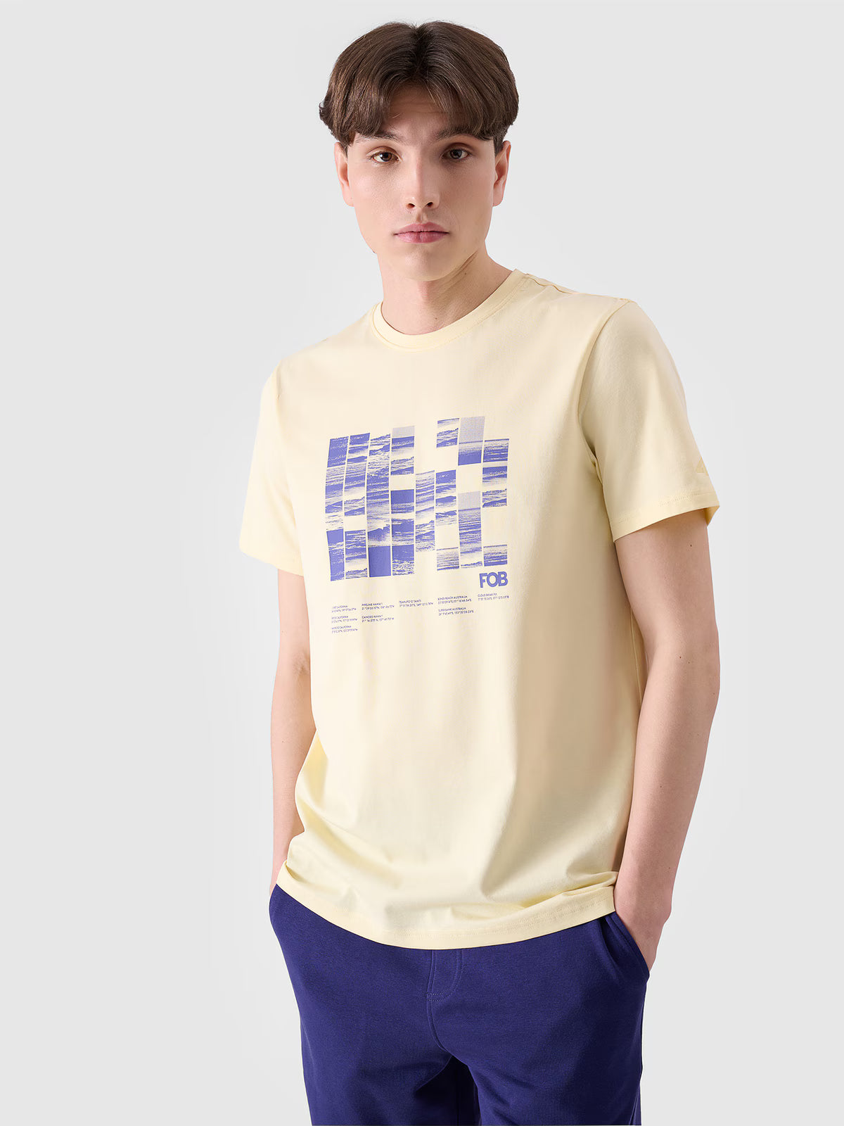 T-shirt regular z nadrukiem męski