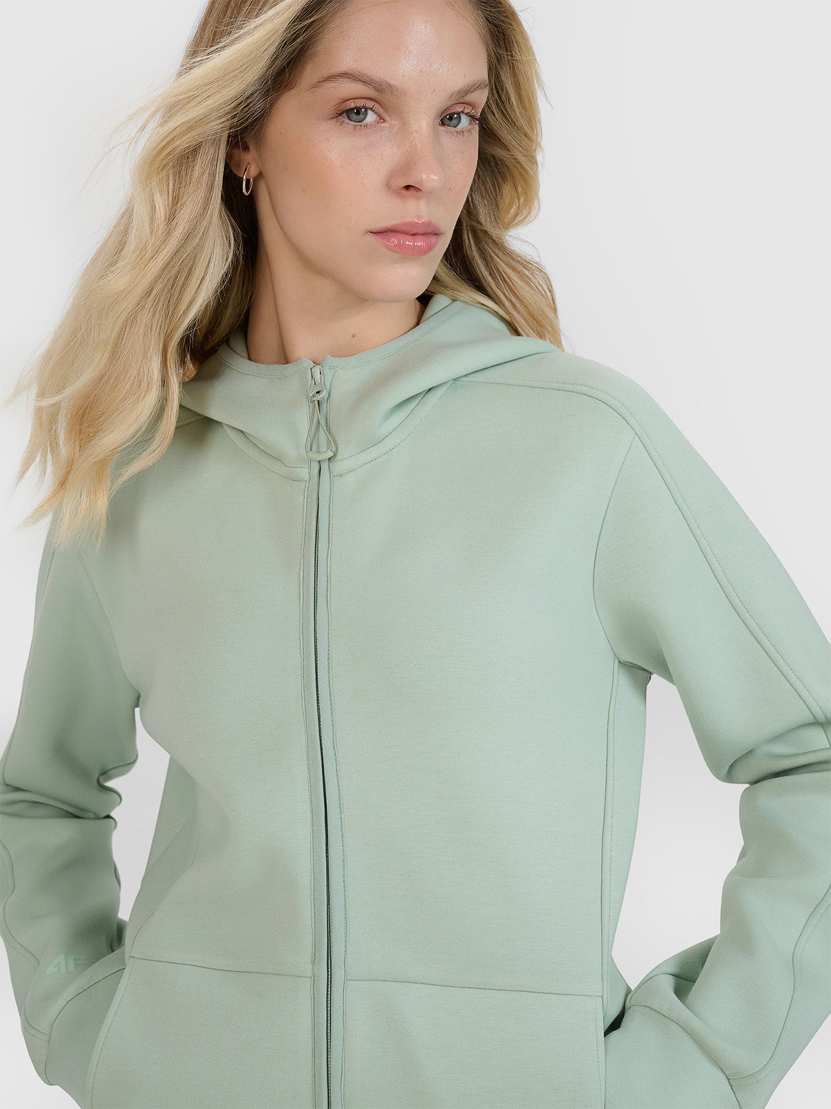 Bluza dresowa rozpinana z kapturem damska