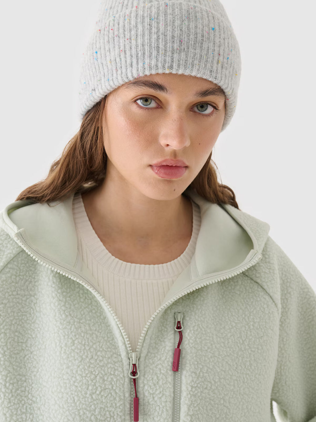 Polar sherpa z kapturem damski