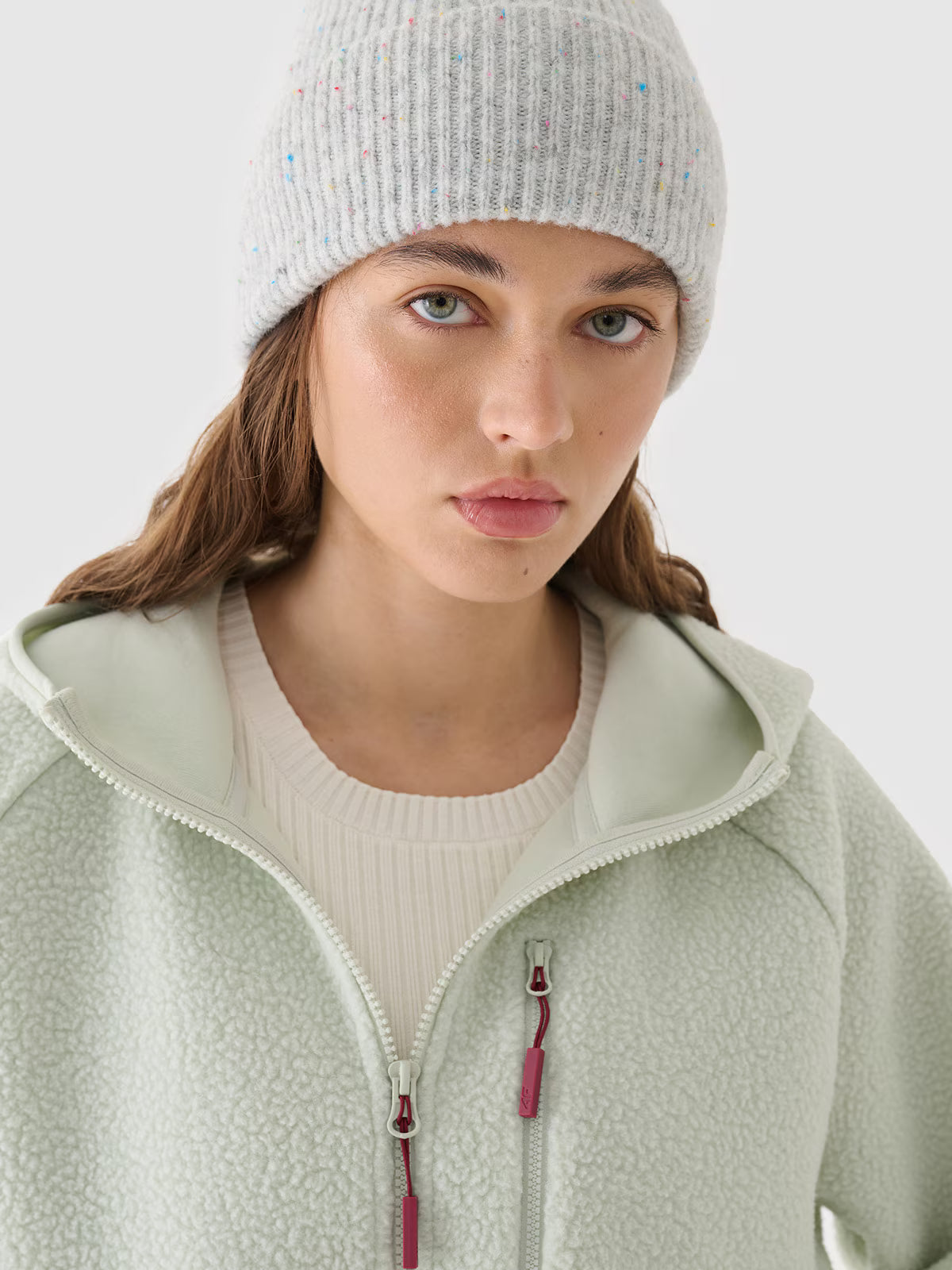 Polar sherpa z kapturem damski