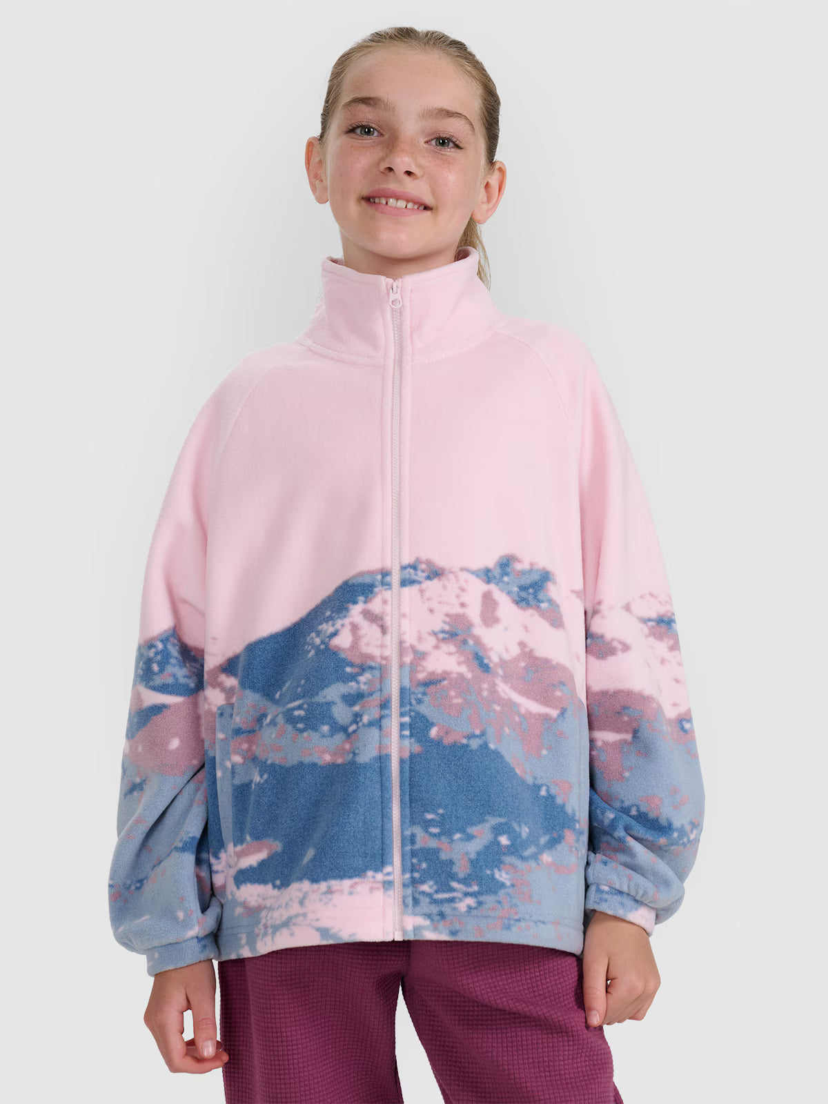 Polar oversize ze stójką dziewczęcy
