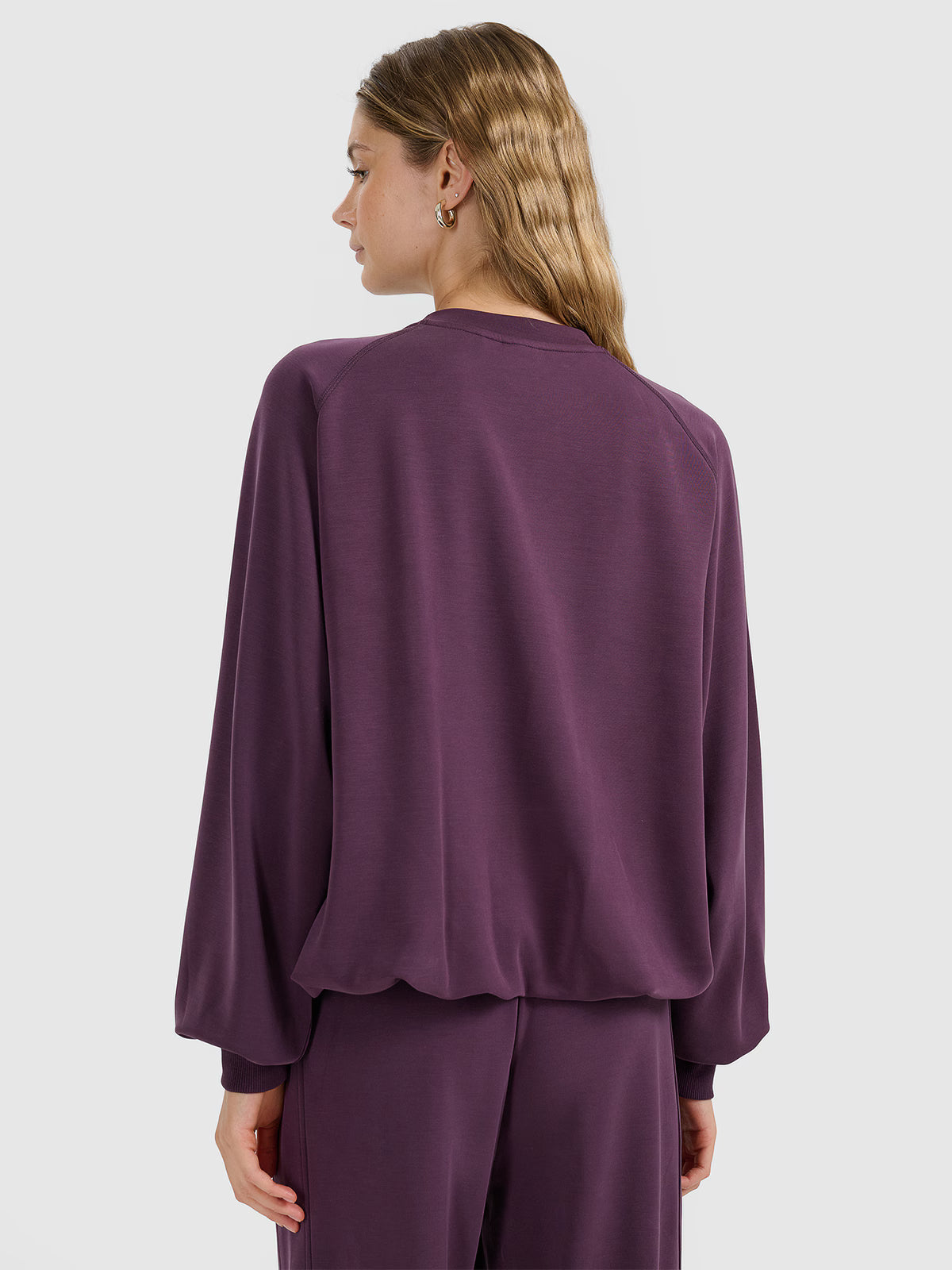 Bluza dresowa nierozpinana z modalem damska
