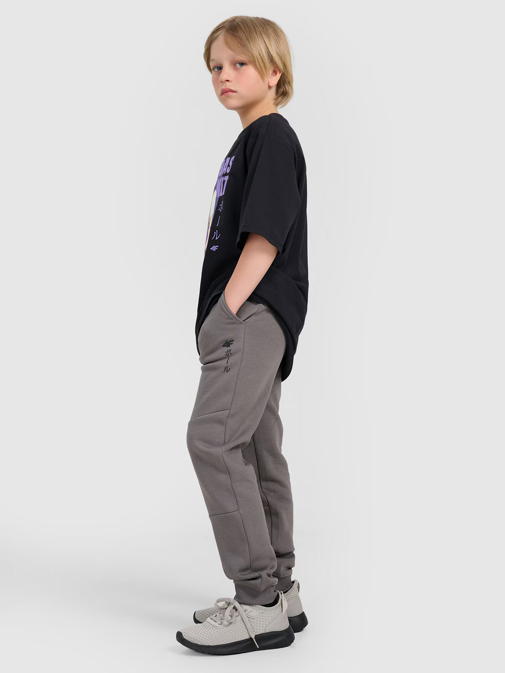 T-shirt oversize z nadrukiem chłopięcy