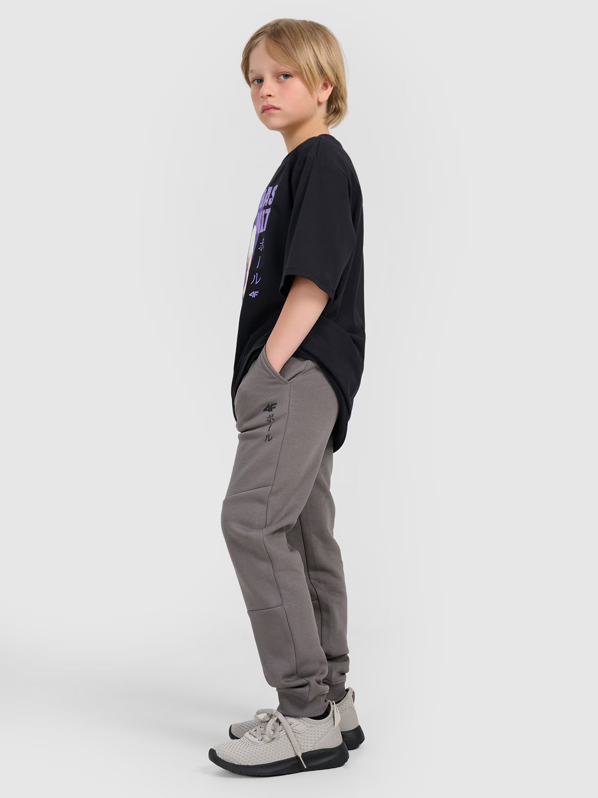 T-shirt oversize z nadrukiem chłopięcy