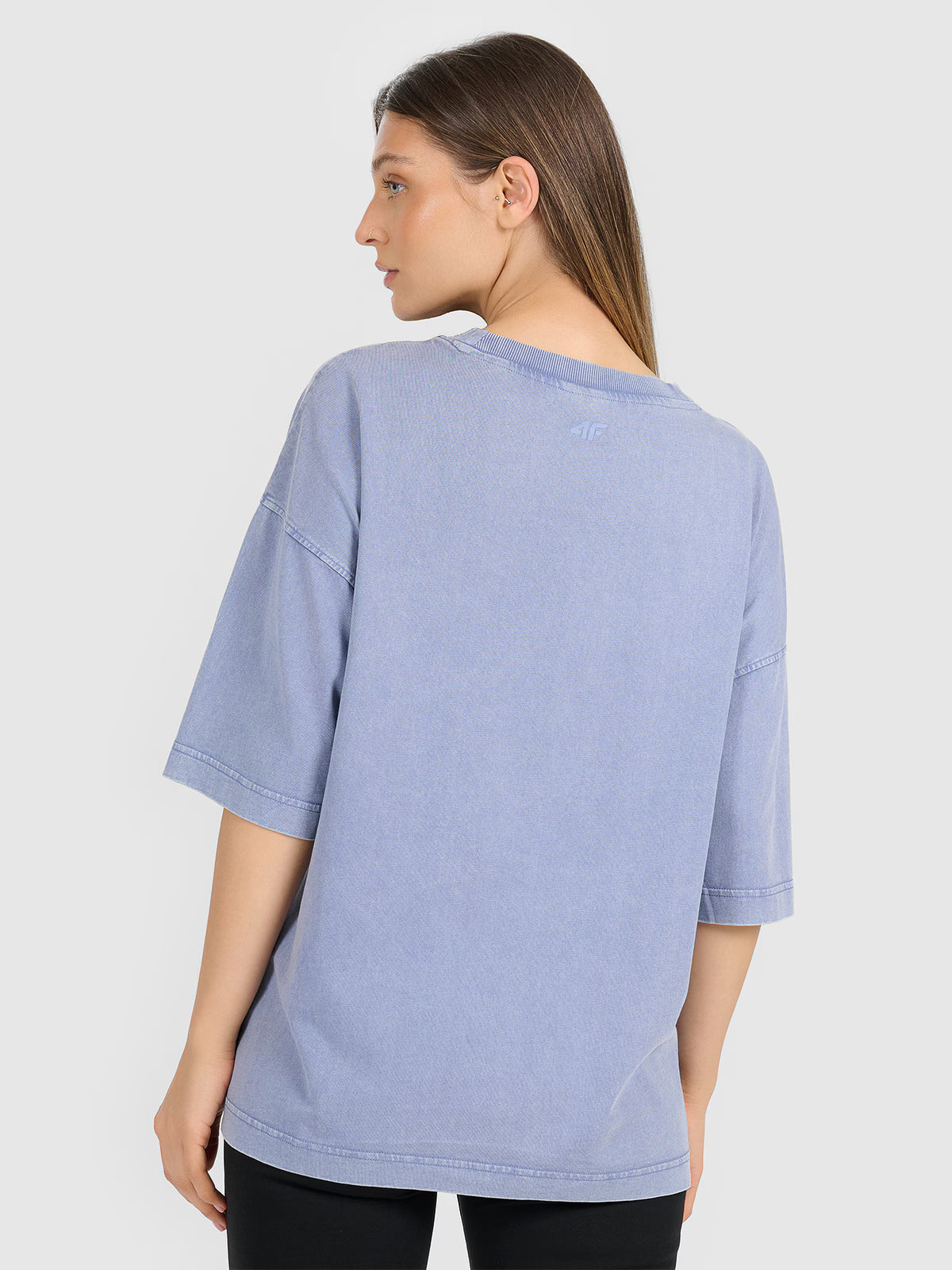 T-shirt oversize z nadrukiem damski