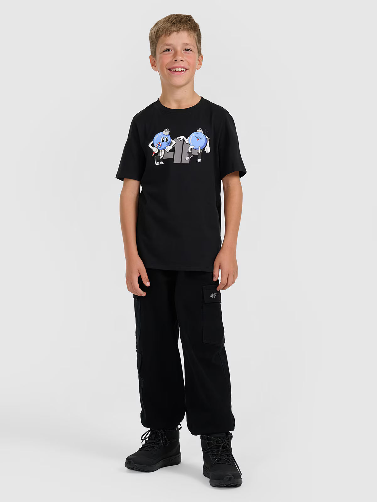 T-shirt regular z nadrukiem świątecznym chłopięcy