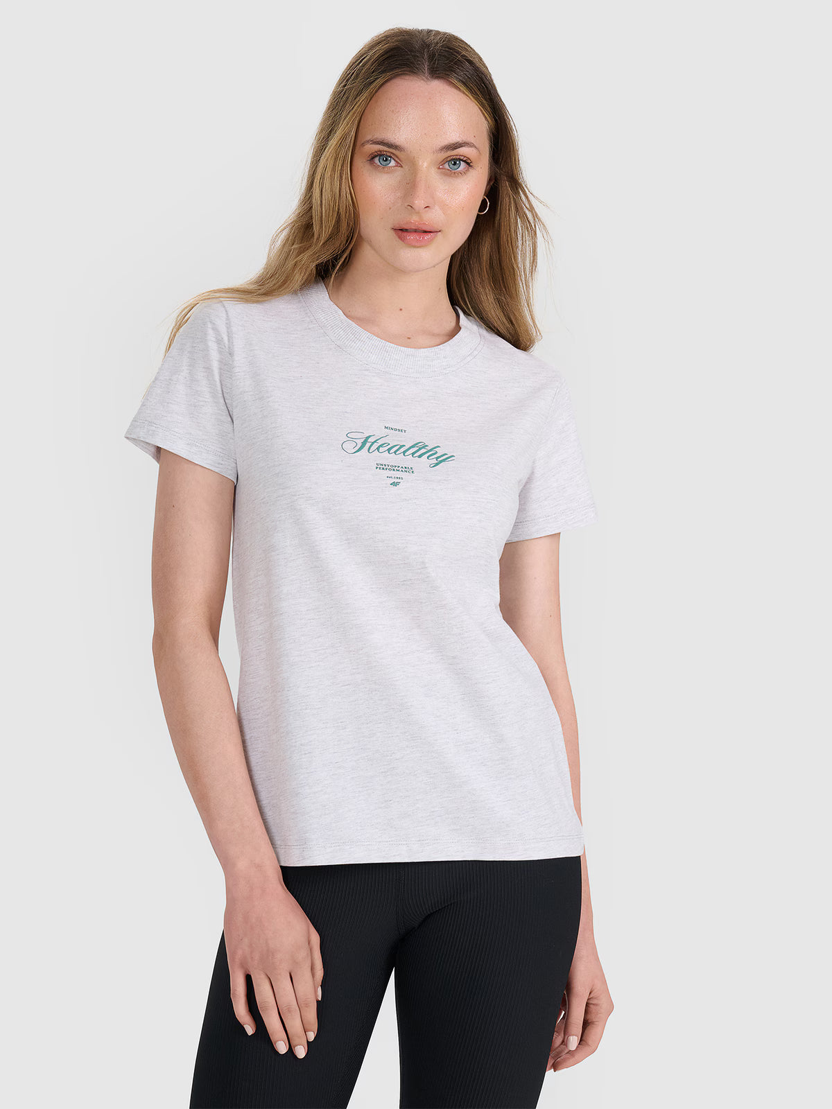 T-shirt regular z nadrukiem damski