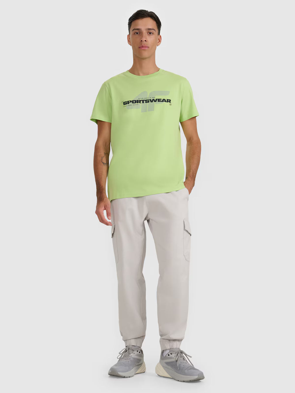 T-shirt regular z nadrukiem męski