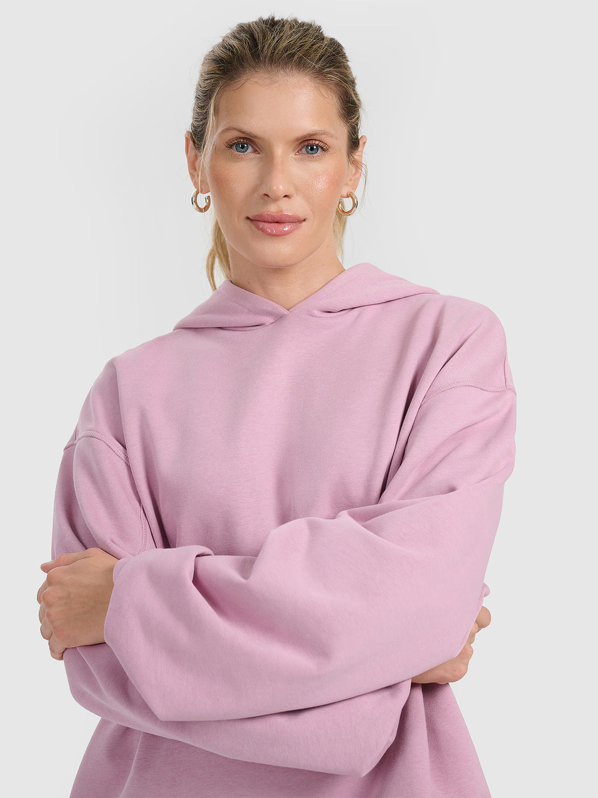 Bluza dresowa nierozpinana z kapturem damska