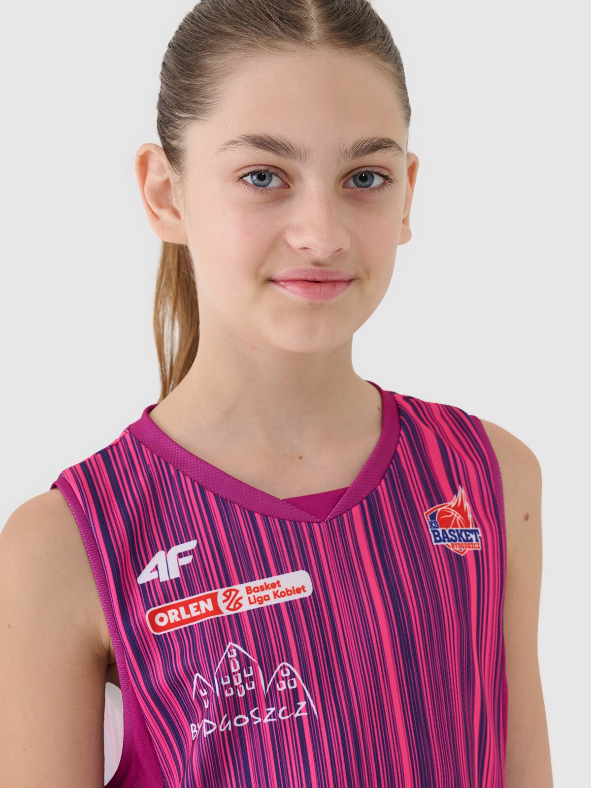 Koszulka meczowa replika domowa z sezonu 2024/25 dziecięca 4F x KS Basket 25 Bydgoszcz