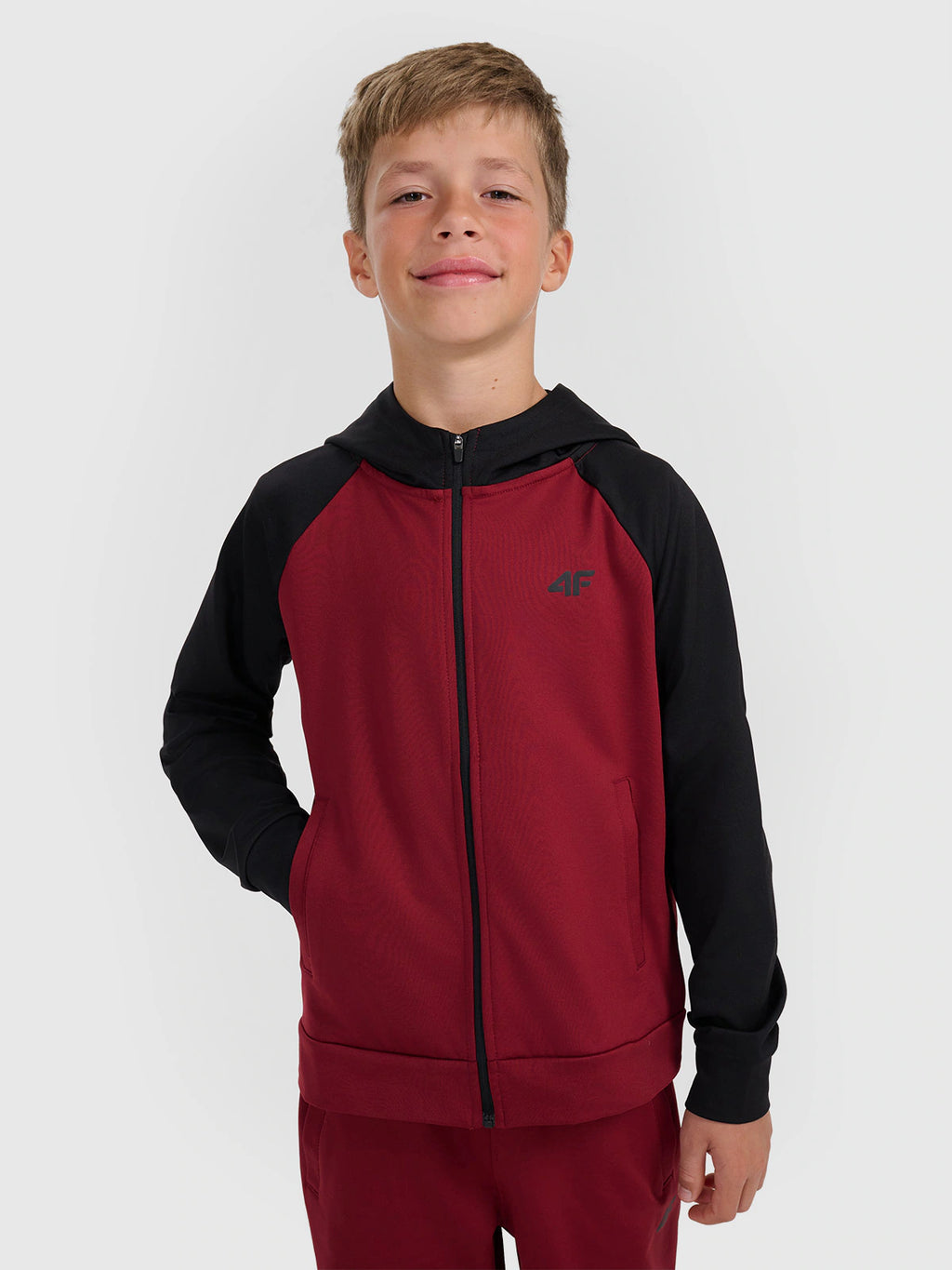 Bluza sportowa rozpinana z kapturem chłopięca