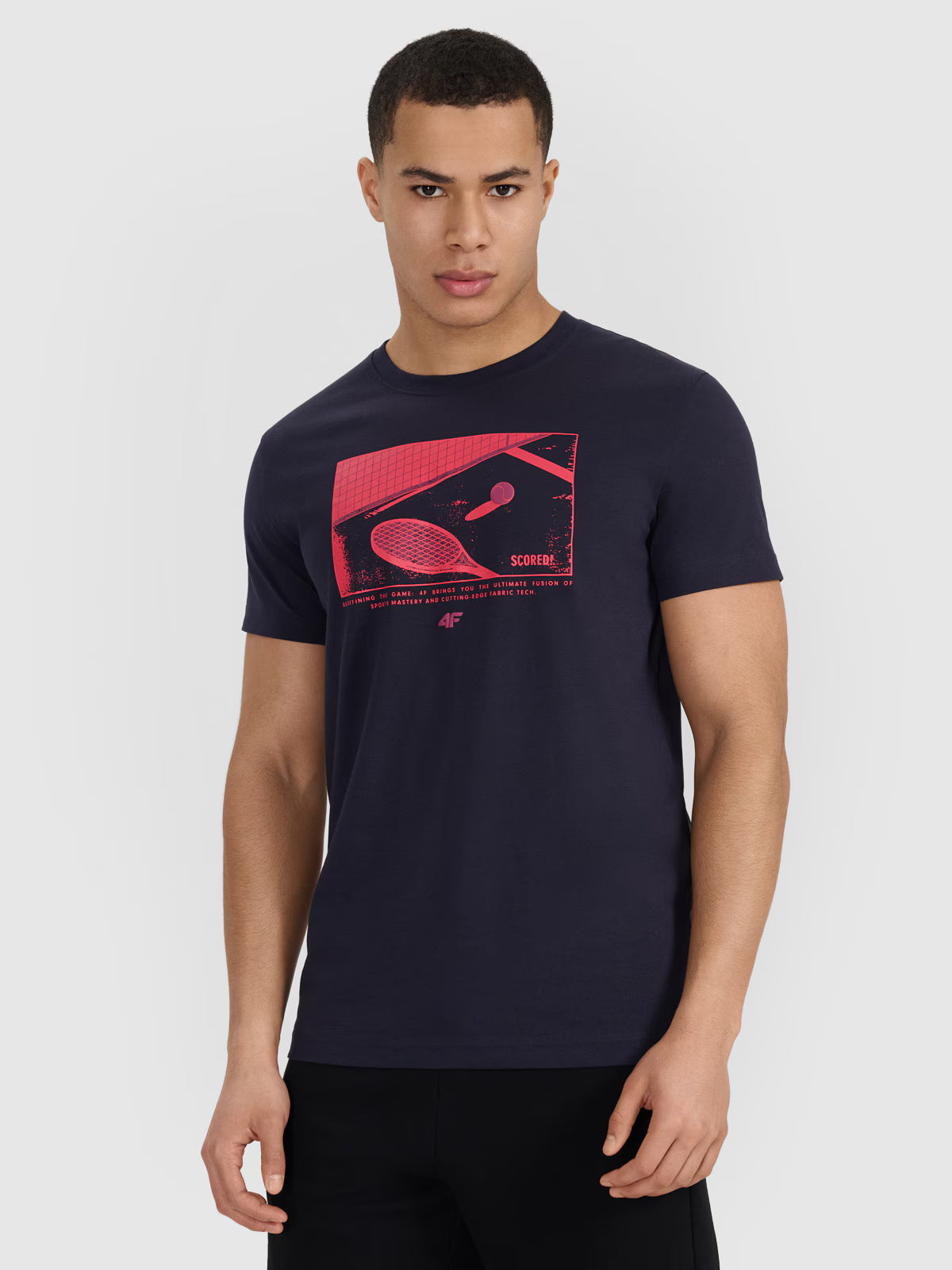 T-shirt regular z nadrukiem męski