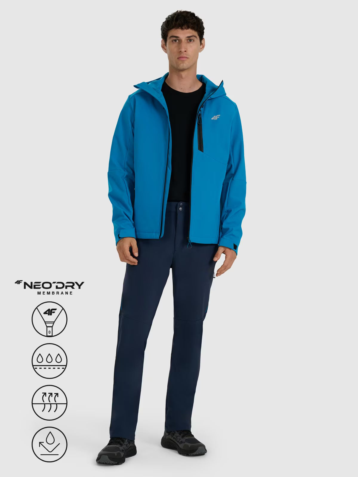 Kurtka softshell wiatroodporna membrana 8000 męska