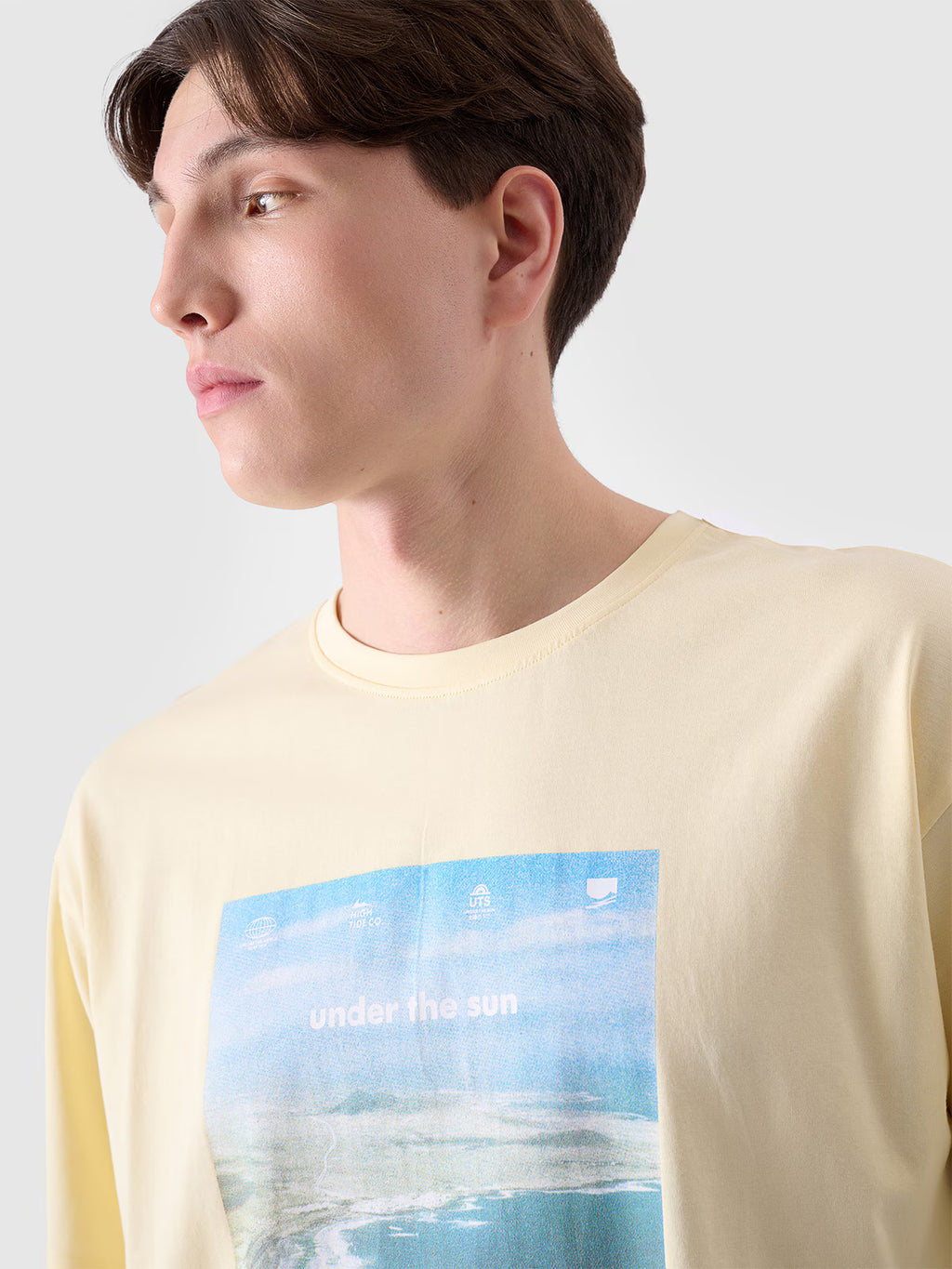 T-shirt oversize z nadrukiem męski