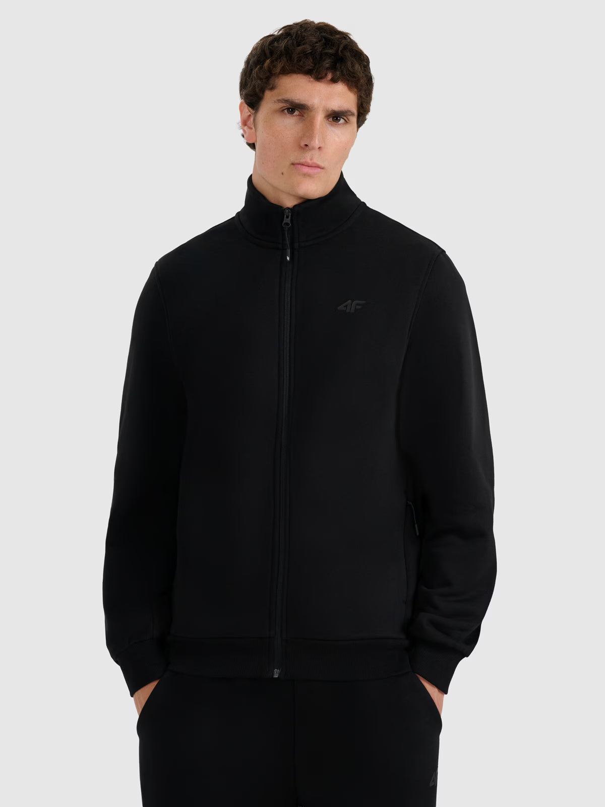 Bluza dresowa rozpinana bez kaptura męska