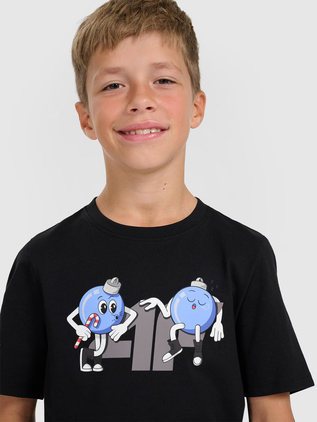 T-shirt regular z nadrukiem świątecznym chłopięcy